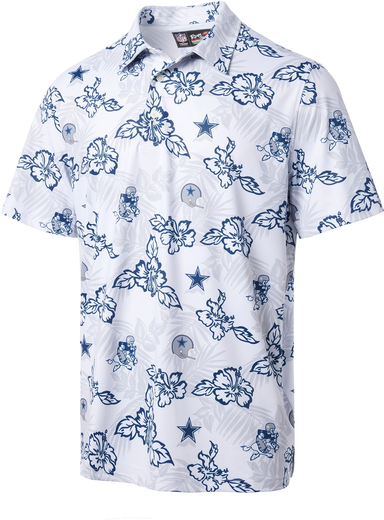 Reyn Spooner Men's Dallas Cowboys Performance Throwback White Polo