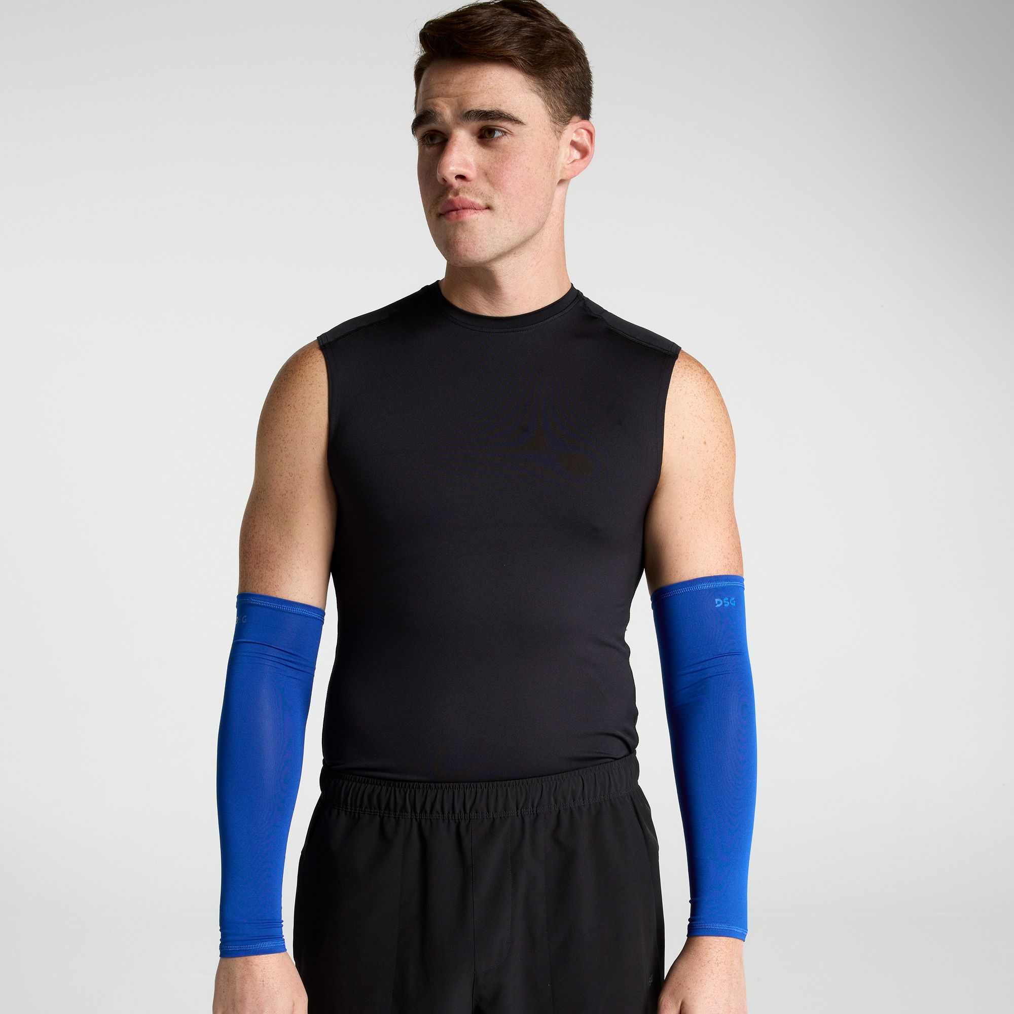 DSG Adult All Sport Compression Arm Sleeve 2 Pack, Men's, L/XL, Team Royal Blue