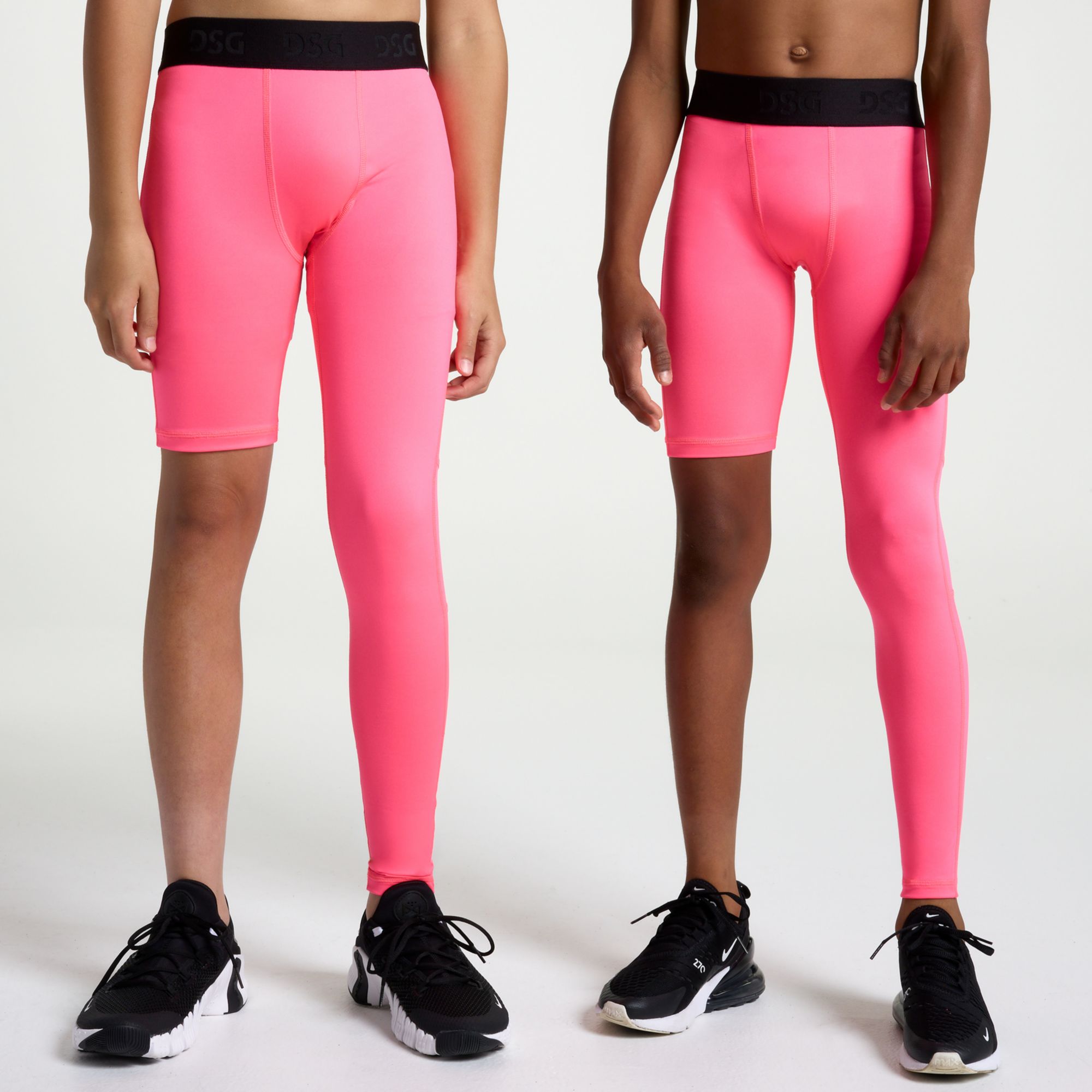 DSG Boys' Compression Full Length One Leg Tights