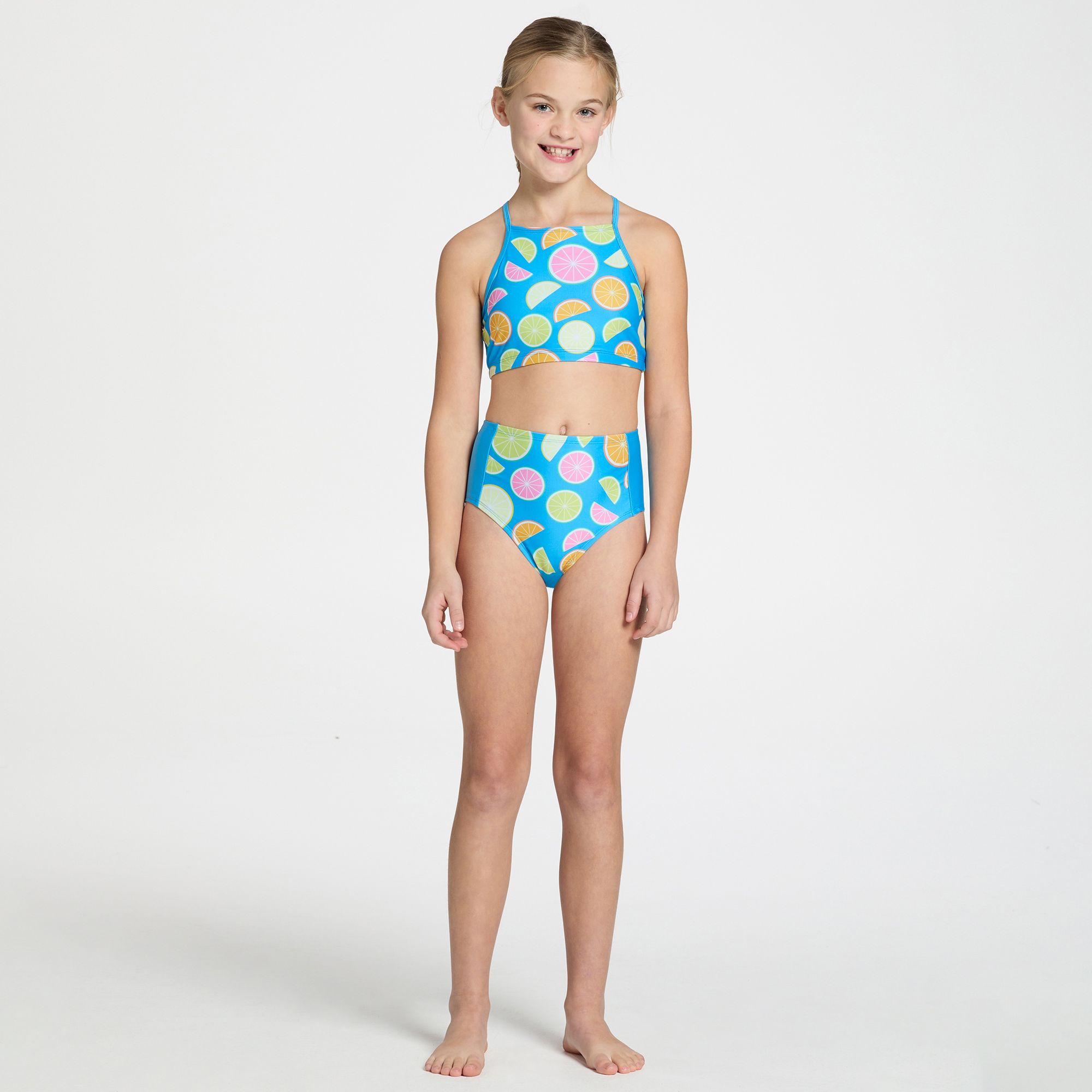 DSG Girls' High Waisted Bikini Swim Bottoms