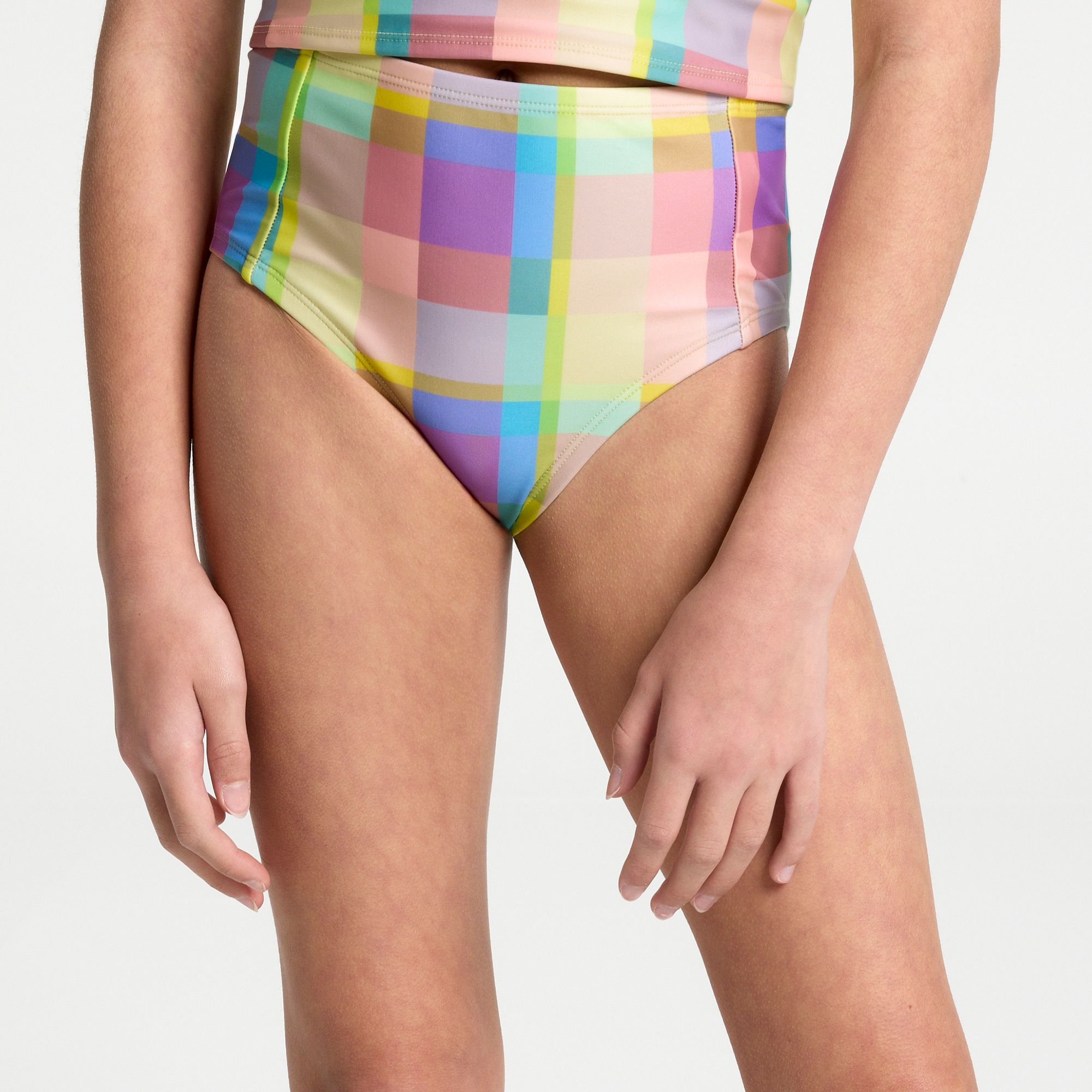 DSG Girls' High Waisted Bikini Swim Bottoms