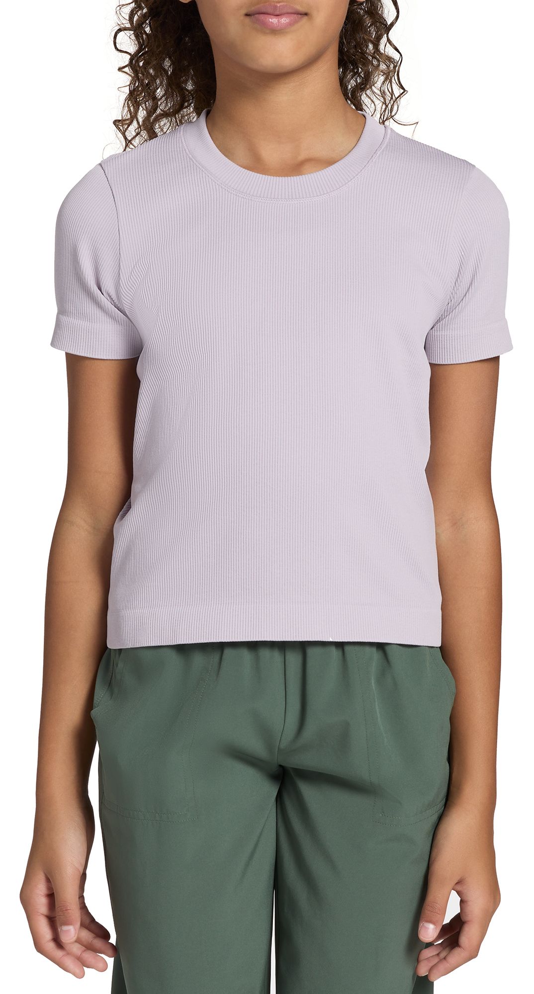 DSG Girls' Momentum Seamless Rib Short Sleeve Top