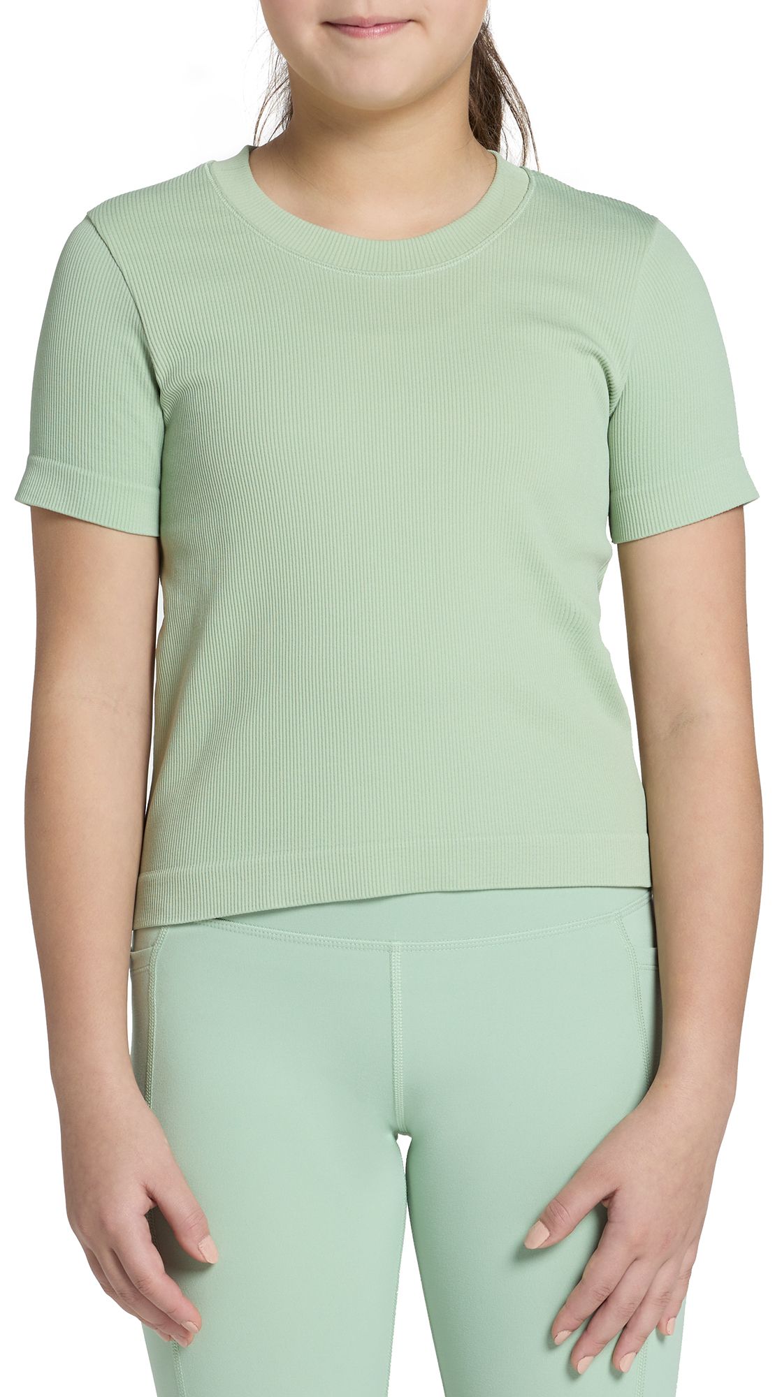 DSG Girls' Momentum Seamless Rib Short Sleeve Top