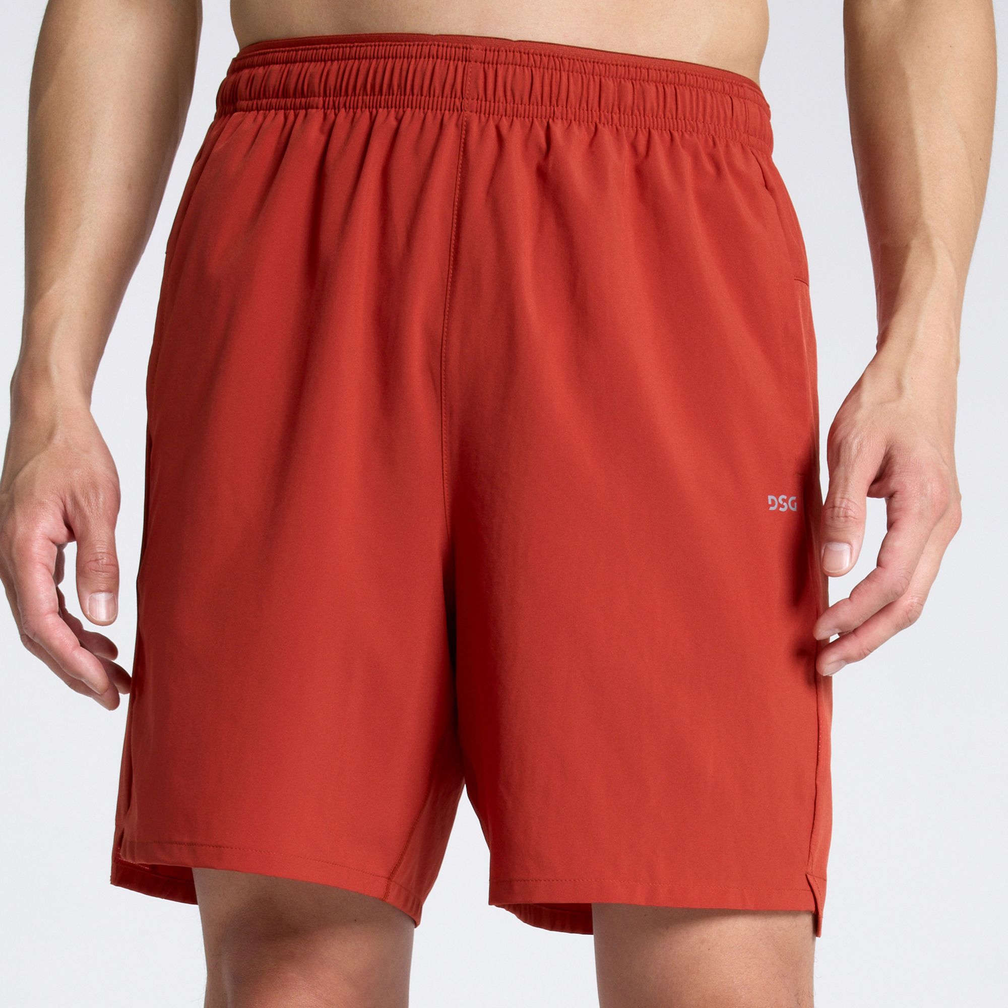 DSG Men's 7" Stride Shorts, XXL, Red Ochre