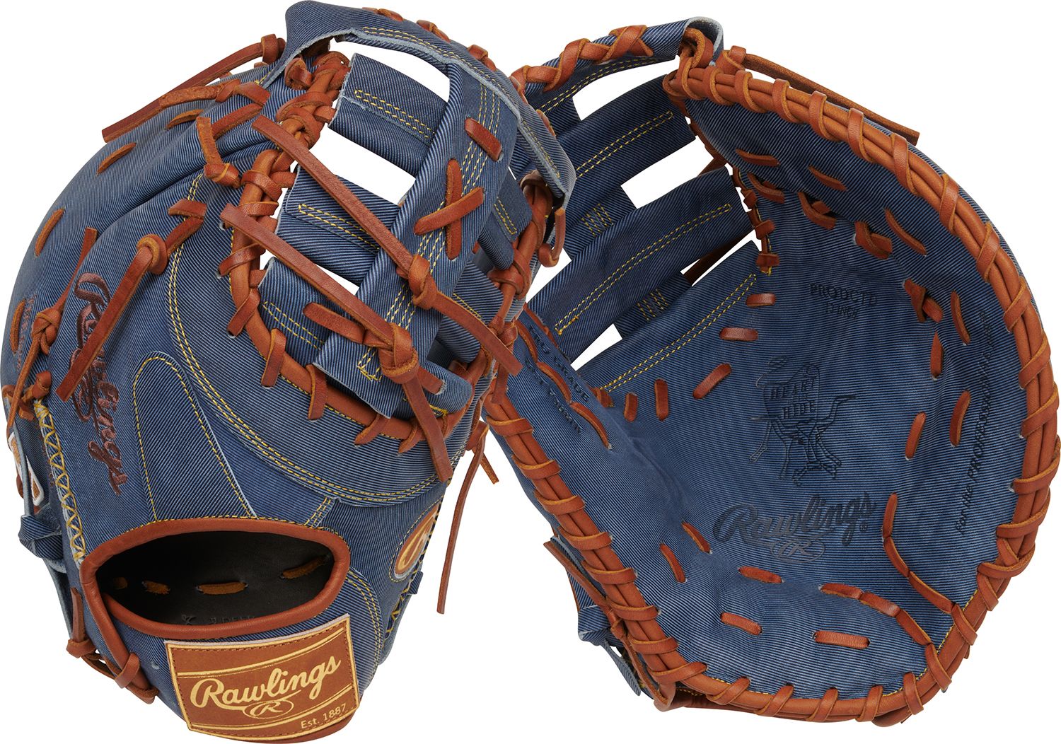 Rawlings 13'' Heart of the Hide "Denim" Pro Label Series First Base Mitt 2025
