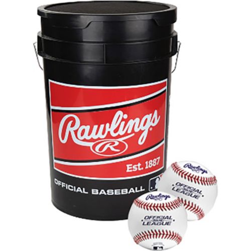 Rawlings 6 Gallon Official League ROLPB Baseball Bucket - 30 Pack