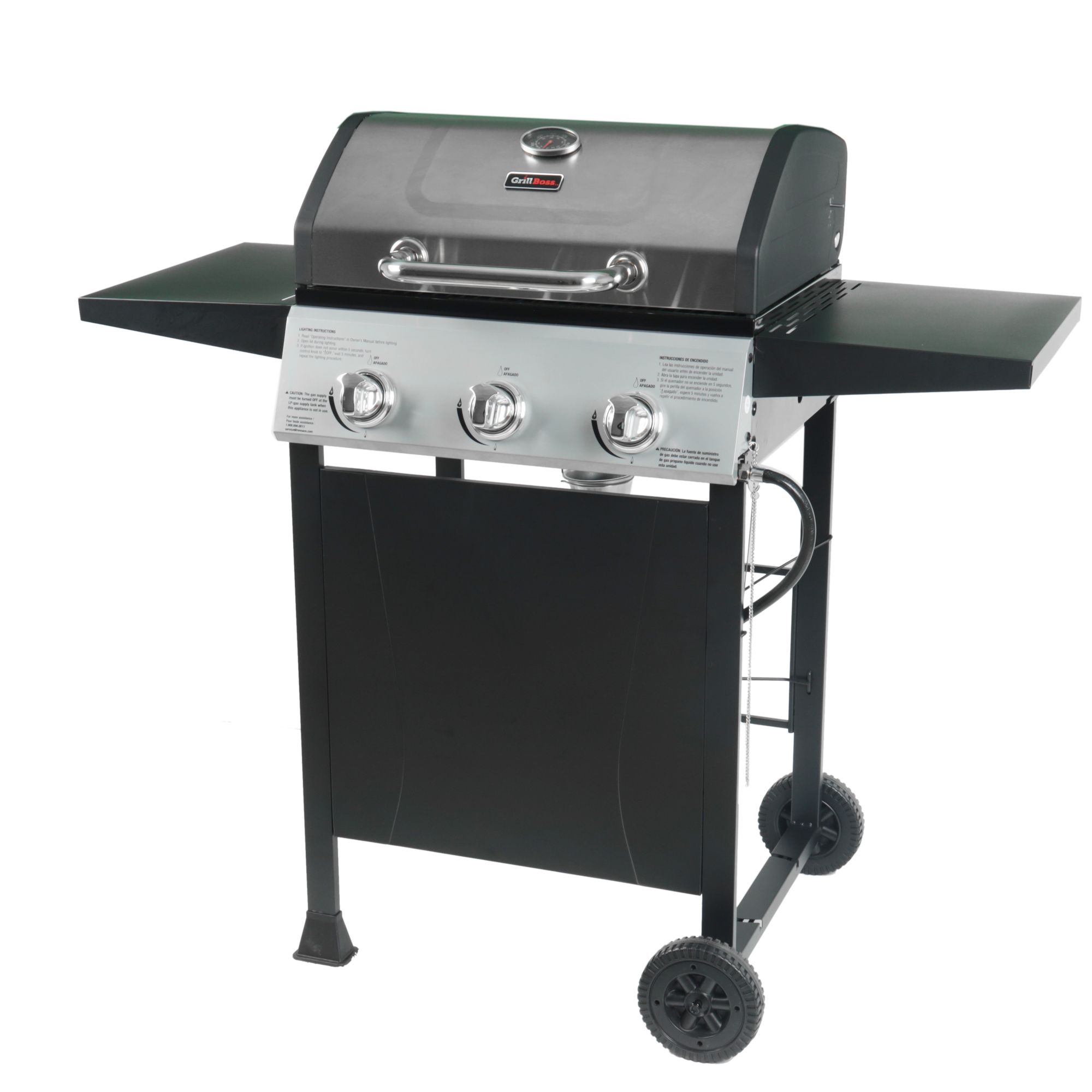 Grill Boss 3 Burner Gas Grill With Side Shelves