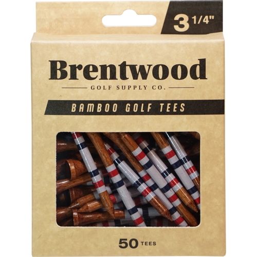 Brentwood Golf Supply 3.25" Bamboo Golf Tees - 50 Pack