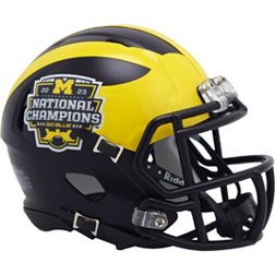 Riddell Michigan Wolverines 2023 College Football National Champions Michigan Wolverines Speed Mini Helmet
