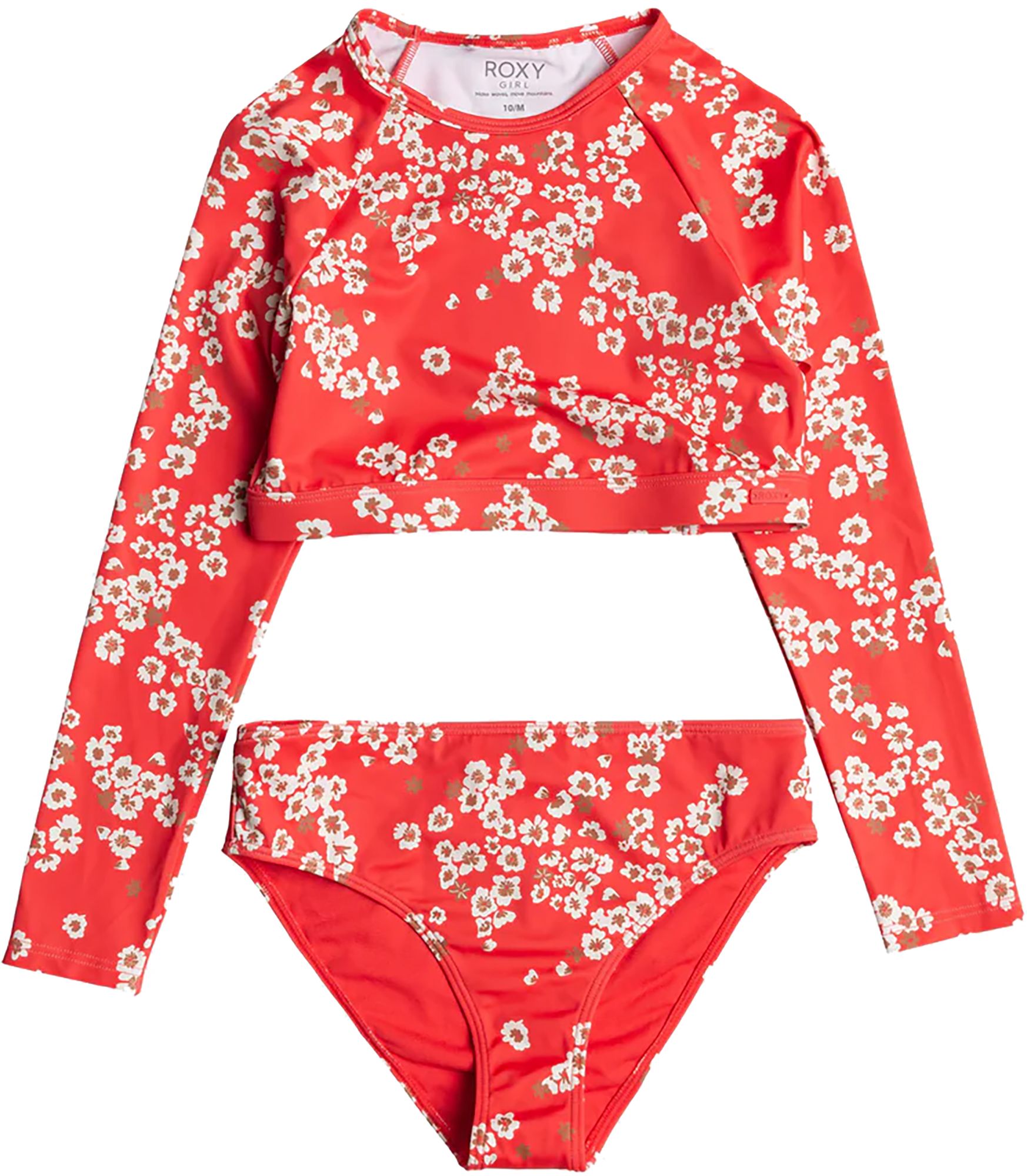 Roxy Girls' Margarita Crop Long Sleeve Rashgaurd Set