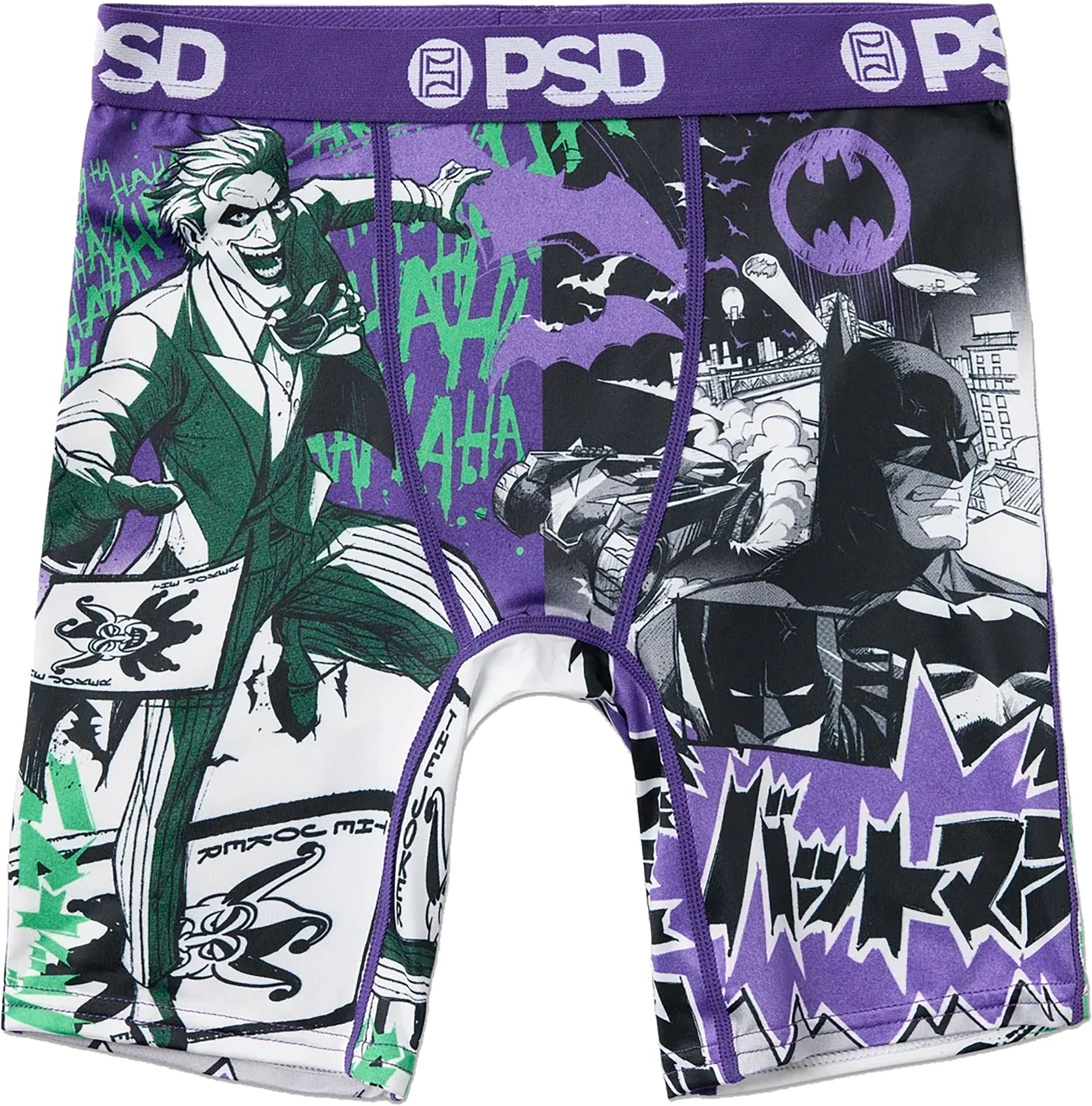 PSD Underwear Boys' Bat Joker Split Boxer Briefs