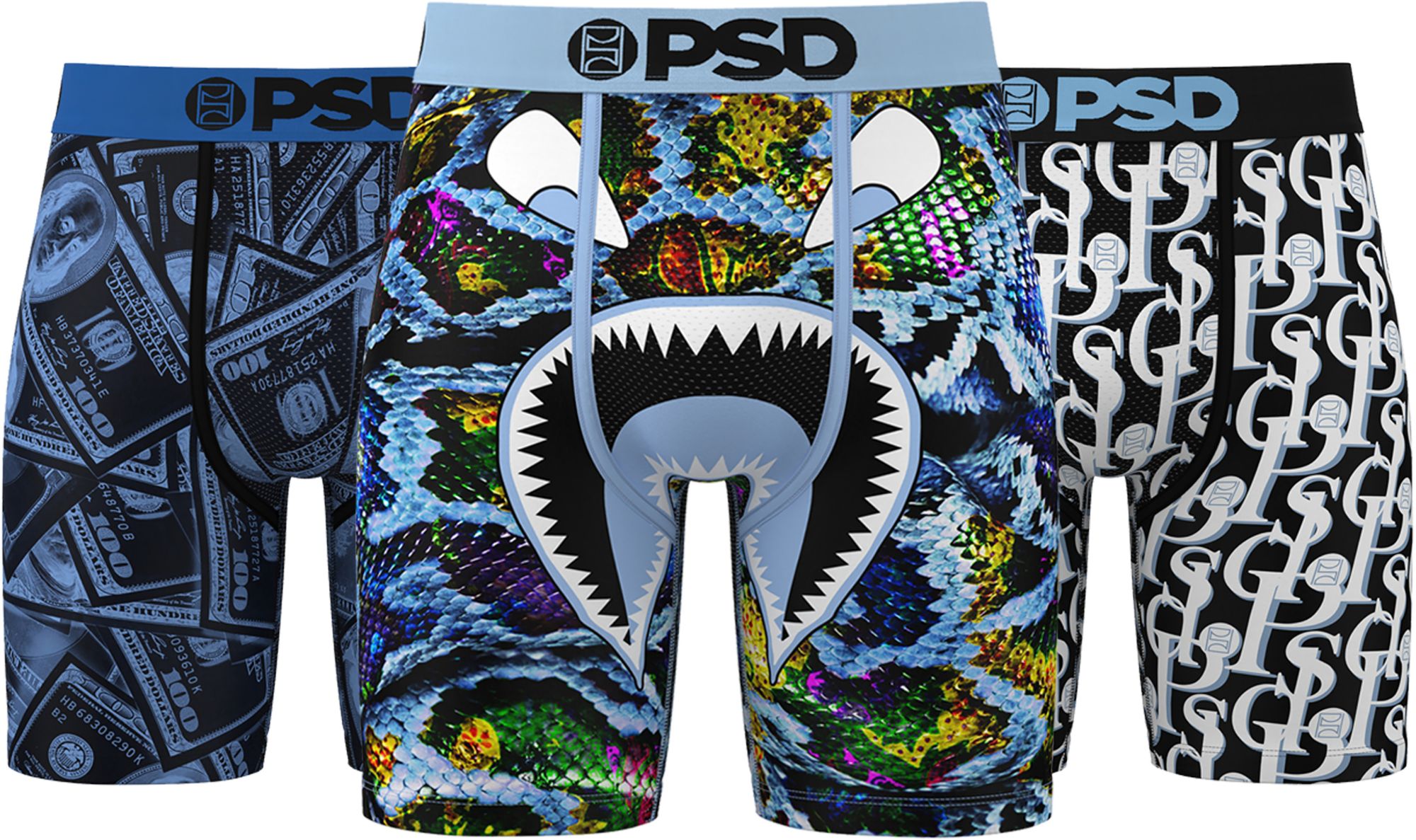 PSD Underwear Men's Cool Ice Boxer Briefs - 3 Pack