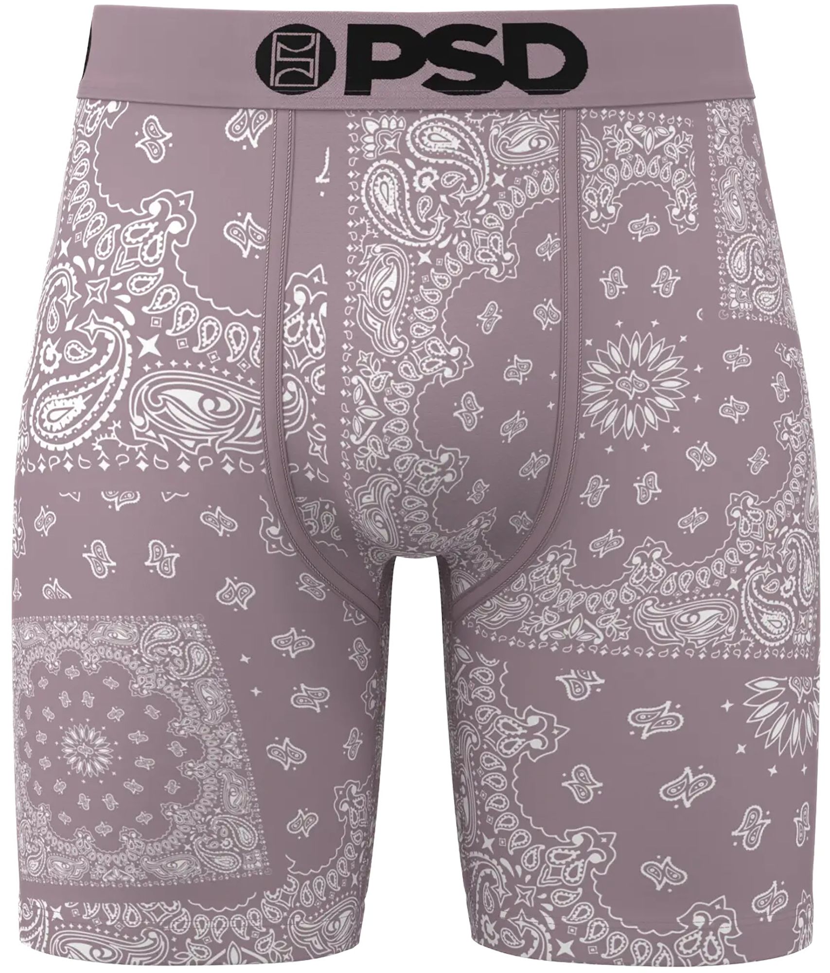 PSD Underwear Men's Mauve Bandana Boxer Briefs