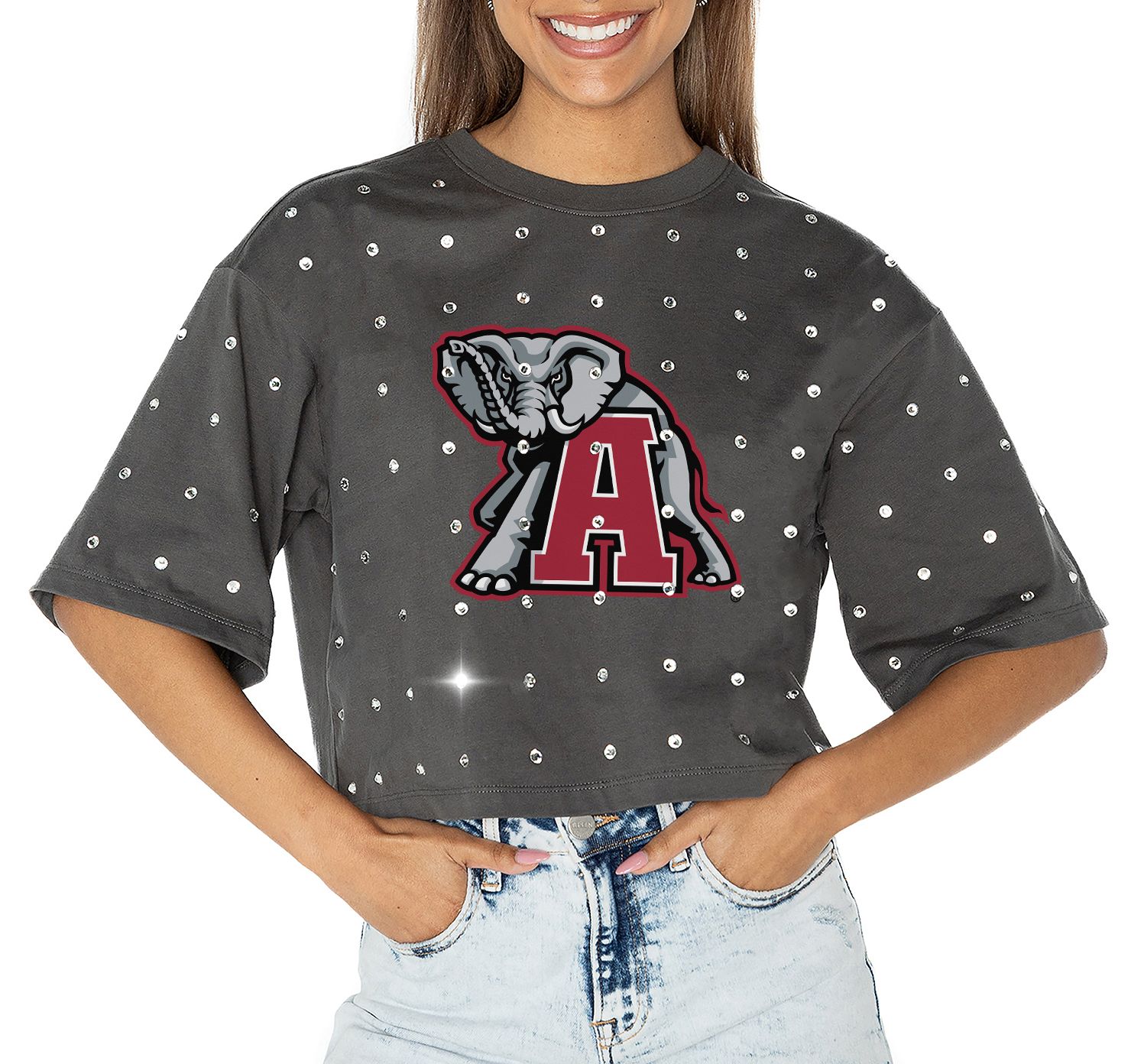 Gameday Couture Women's Alabama Crimson Tide Grey Just In Time T-Shirt