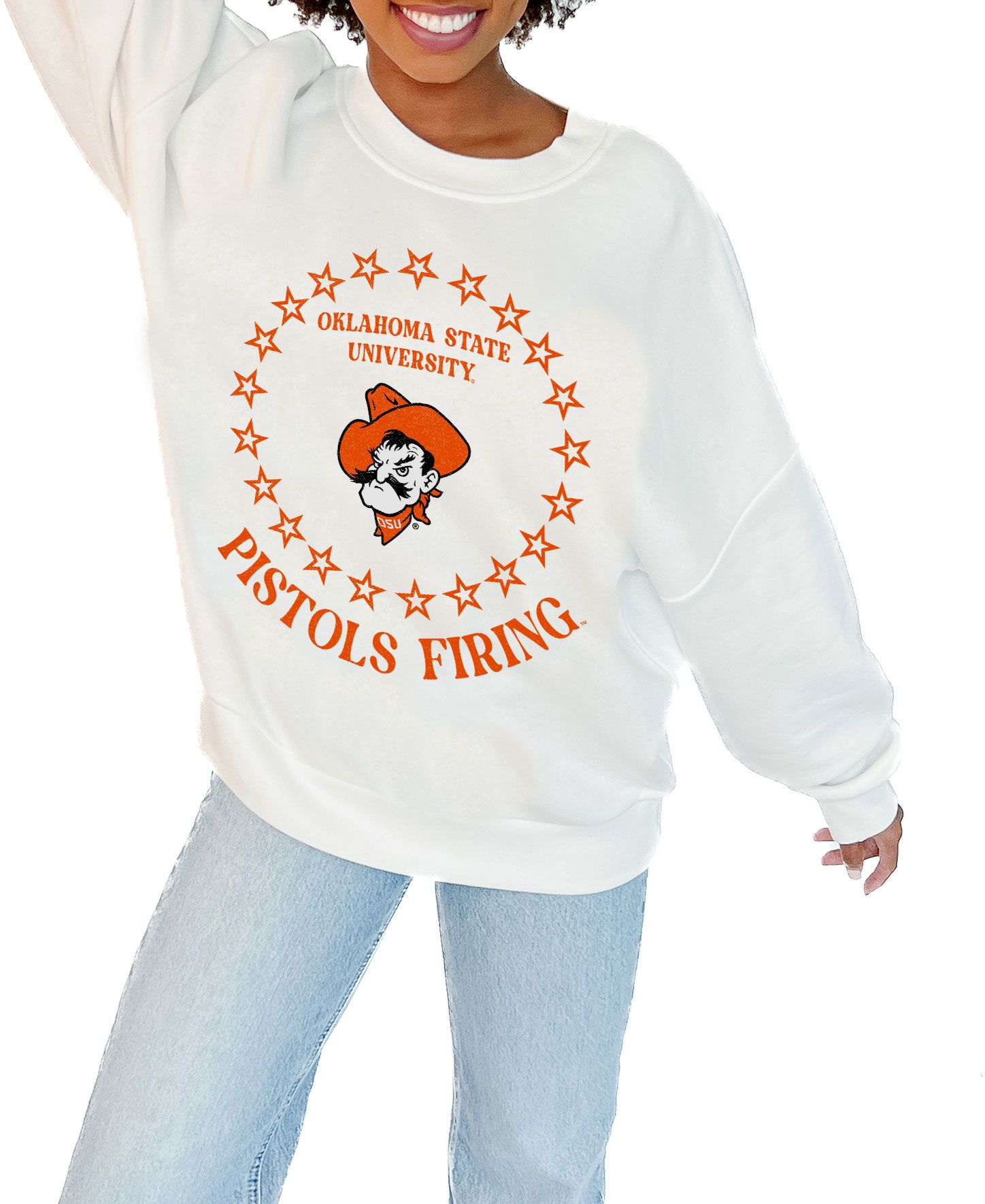 Gameday Couture Oklahoma State Cowboys White Super Star Pullover Sweatshirt