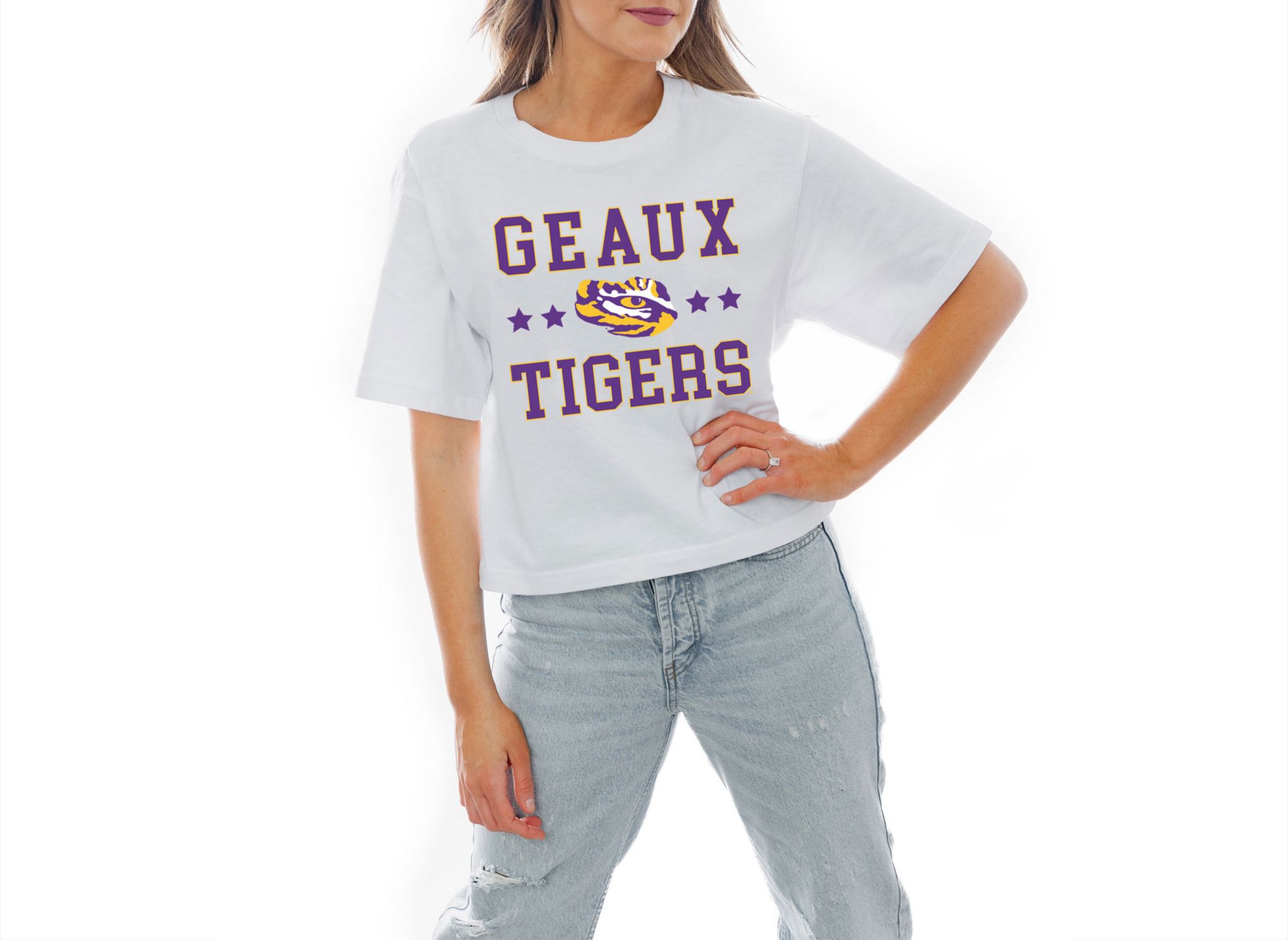 Gameday Couture Women's LSU Tigers White Boxy T-Shirt