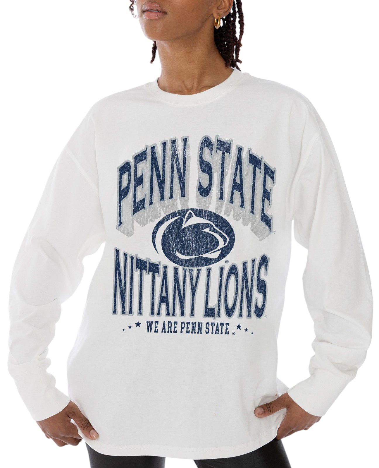 Gameday Couture Women's Penn State Nittany Lions White Oversized Long Sleeve T-Shirt