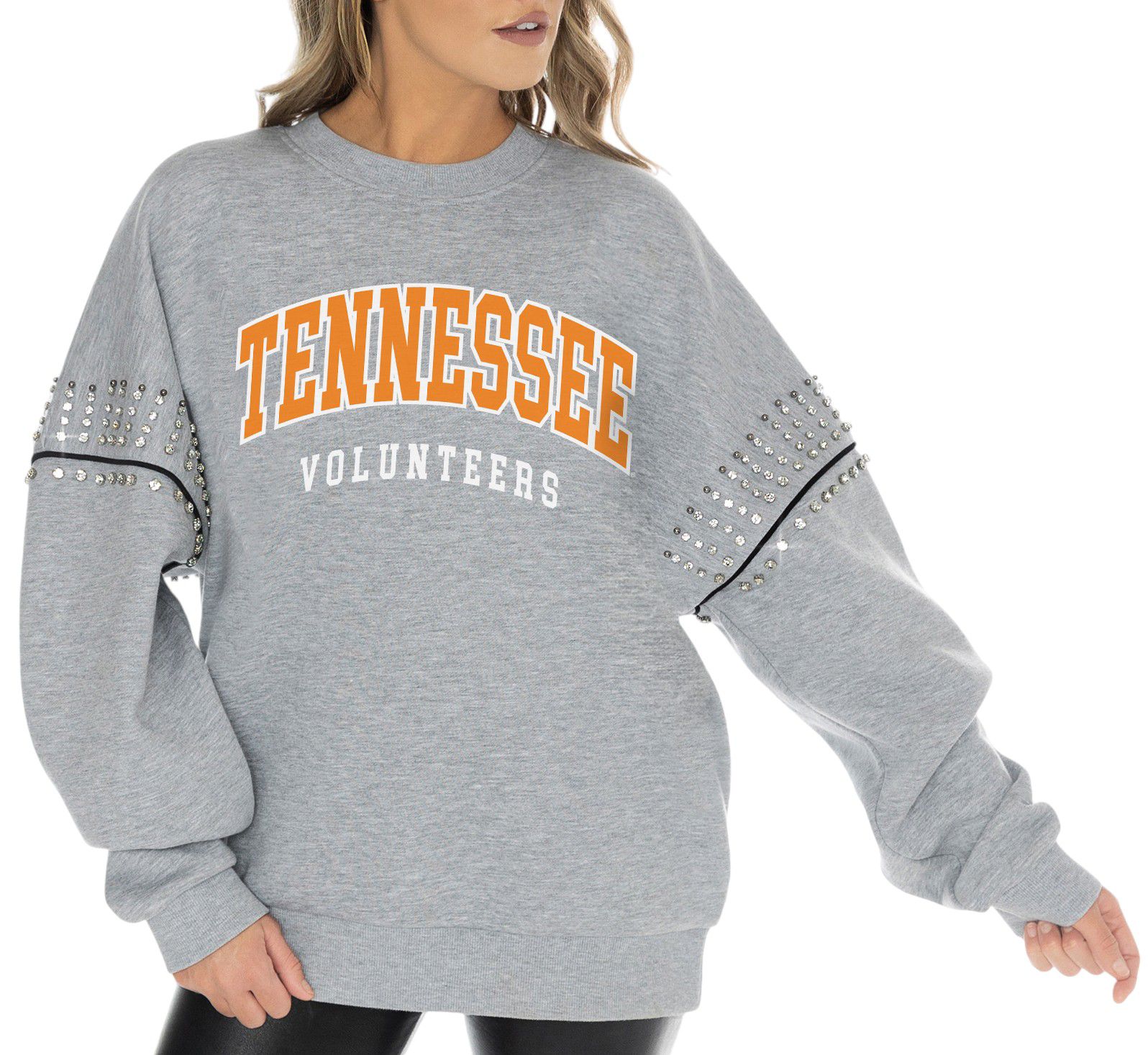Gameday Couture Women's Tennessee Volunteers Grey Playback Vintage Wash Crew Sweatshirt