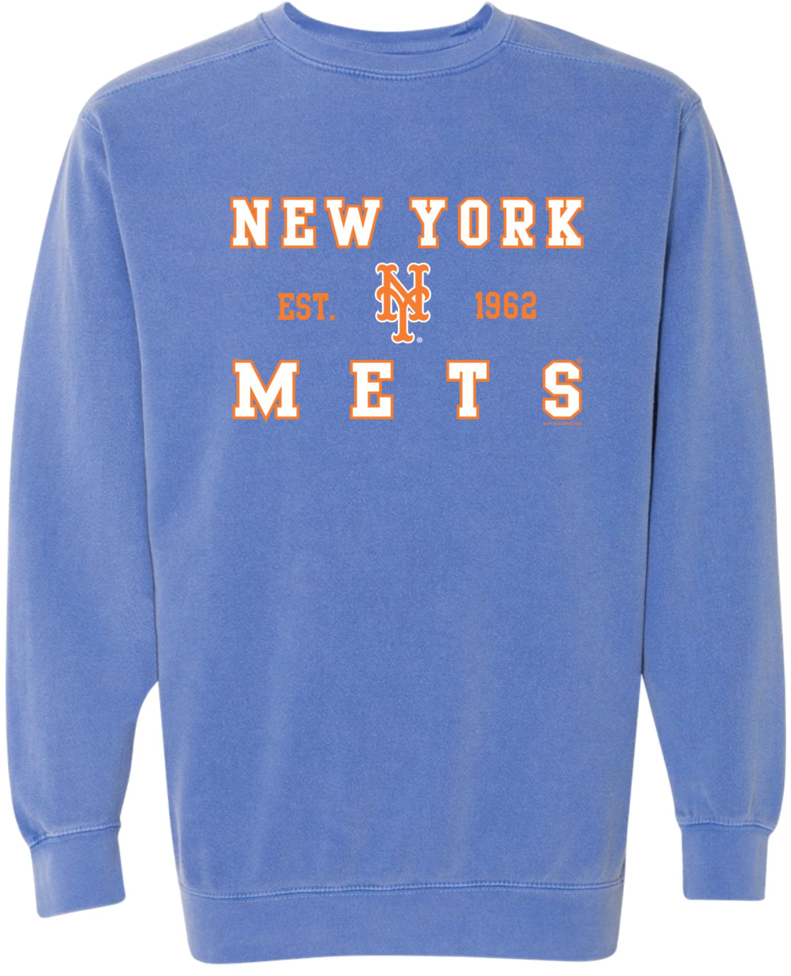 Soft As A Grape Women's New York Mets Logo Crew Sweatshirt