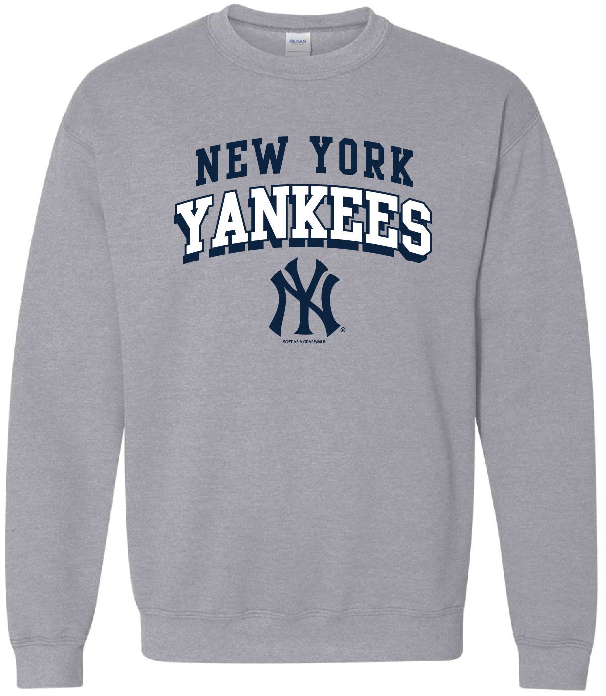 Soft As A Grape Women's New York Yankees Grey City Crew Neck Sweatshirt