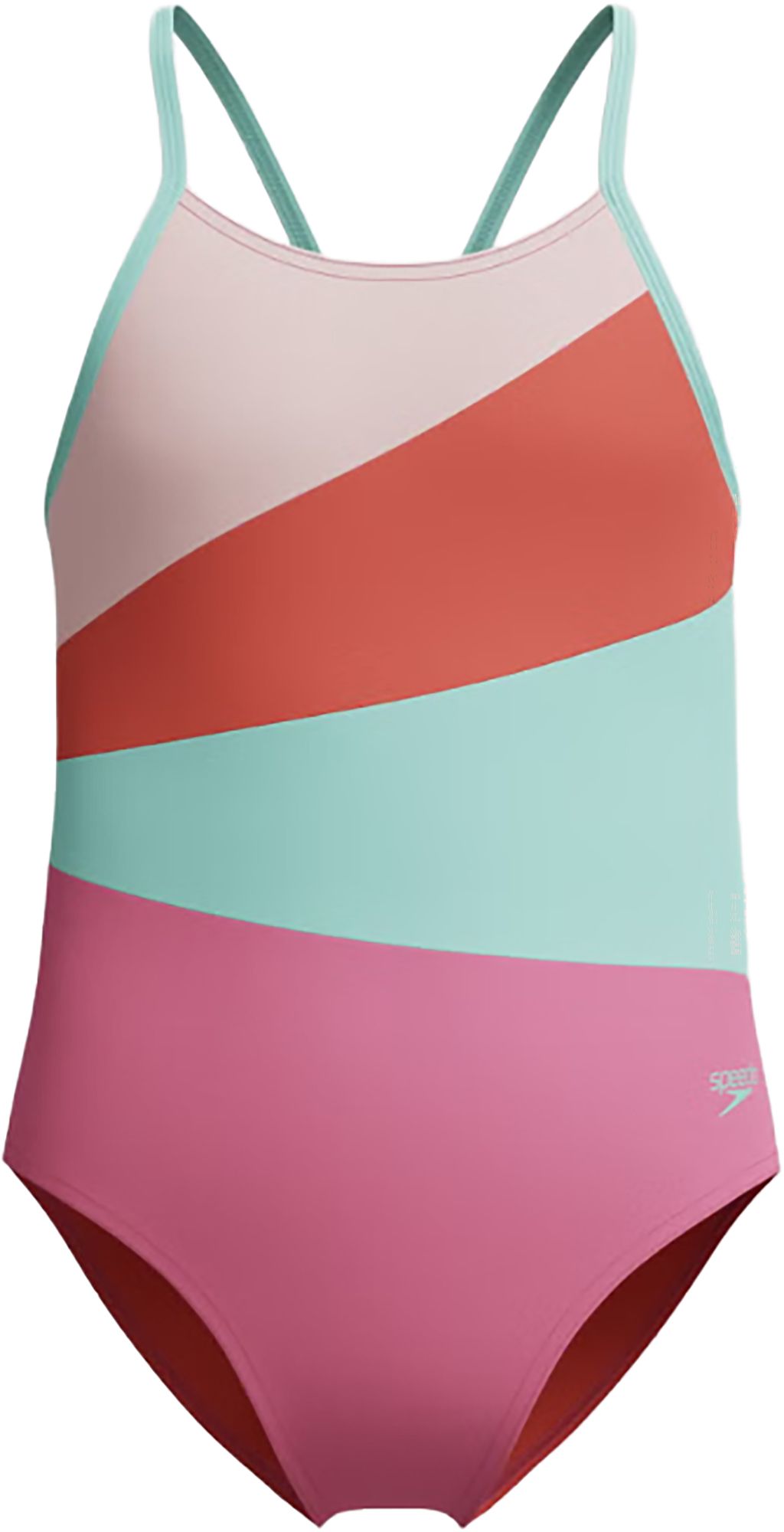 Speedo Girls' Radiating Splice One Piece Swimsuit
