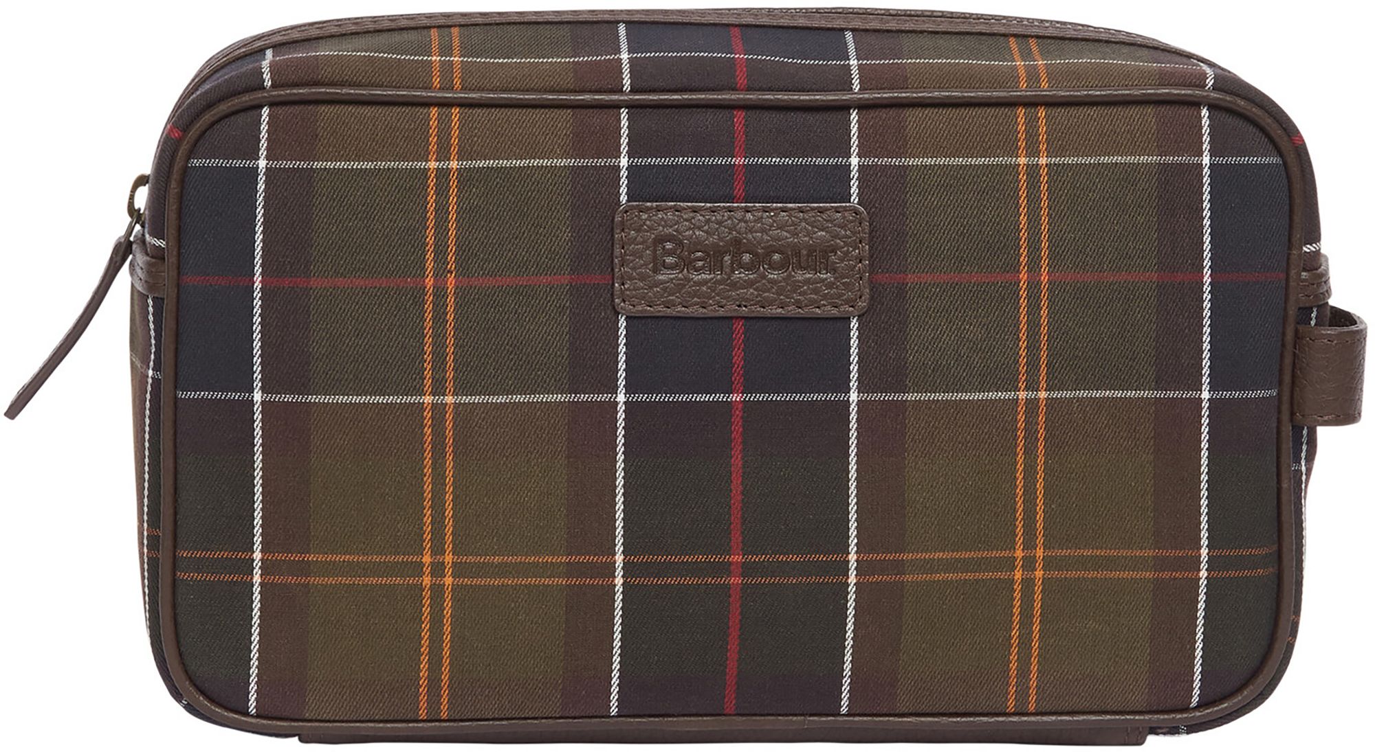 Barbour Tartan & Leather Washbag