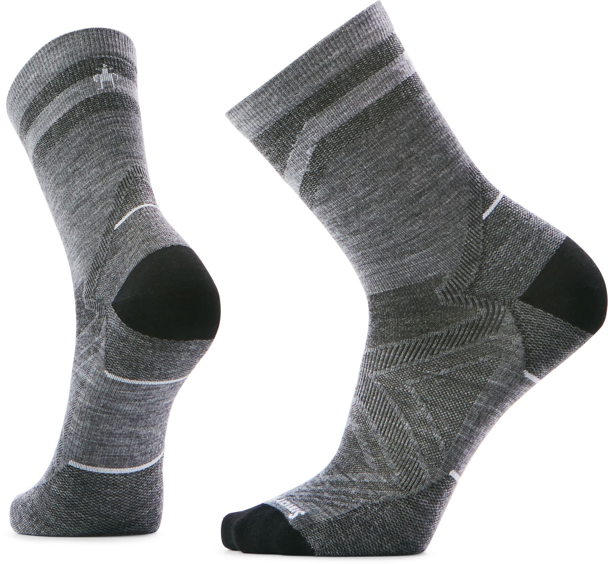 SmartWool Men's Run Zero Cushion Pattern Mid Crew Socks