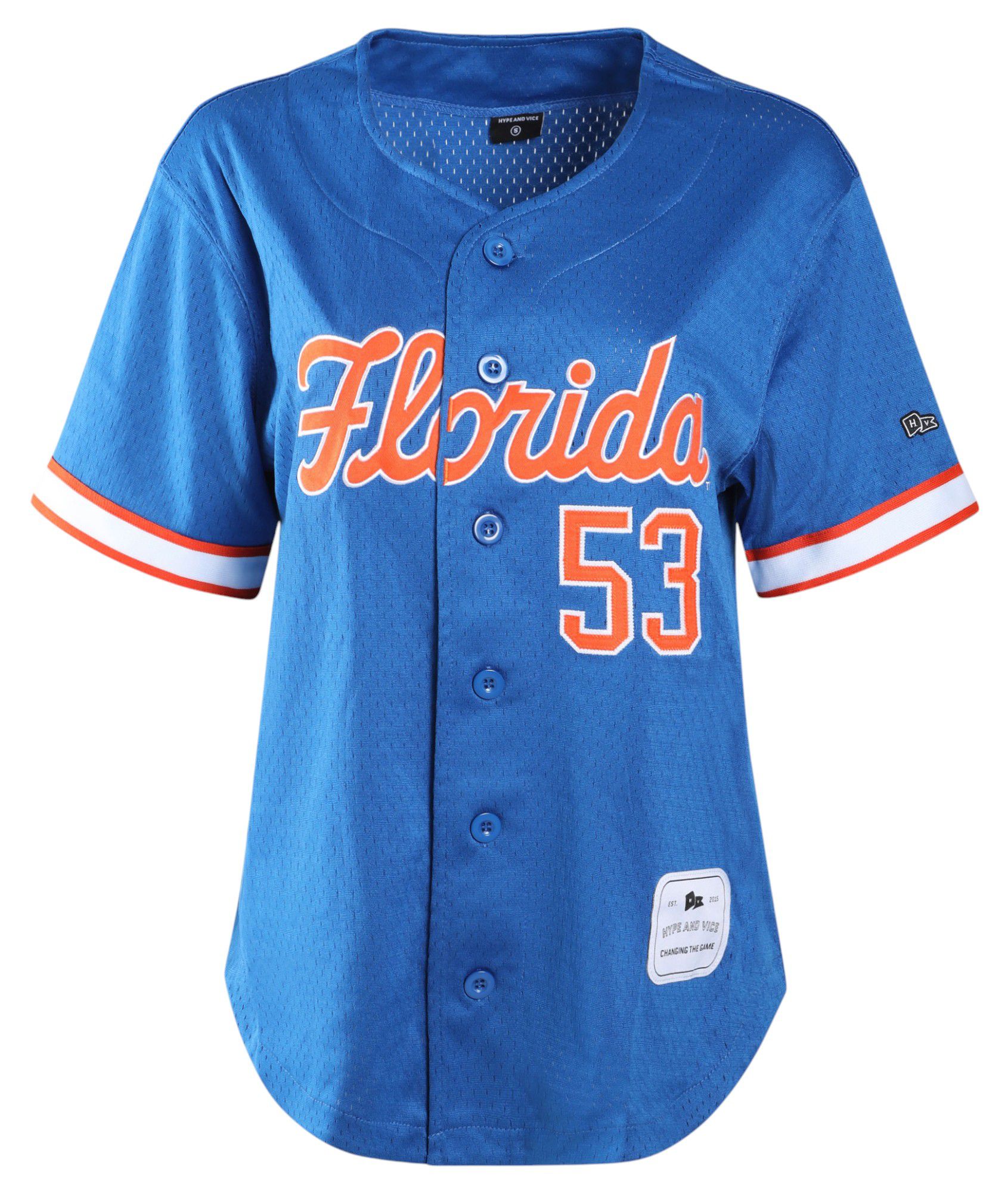Hype and Vice Women's Florida Gators Baseball Royal Jersey