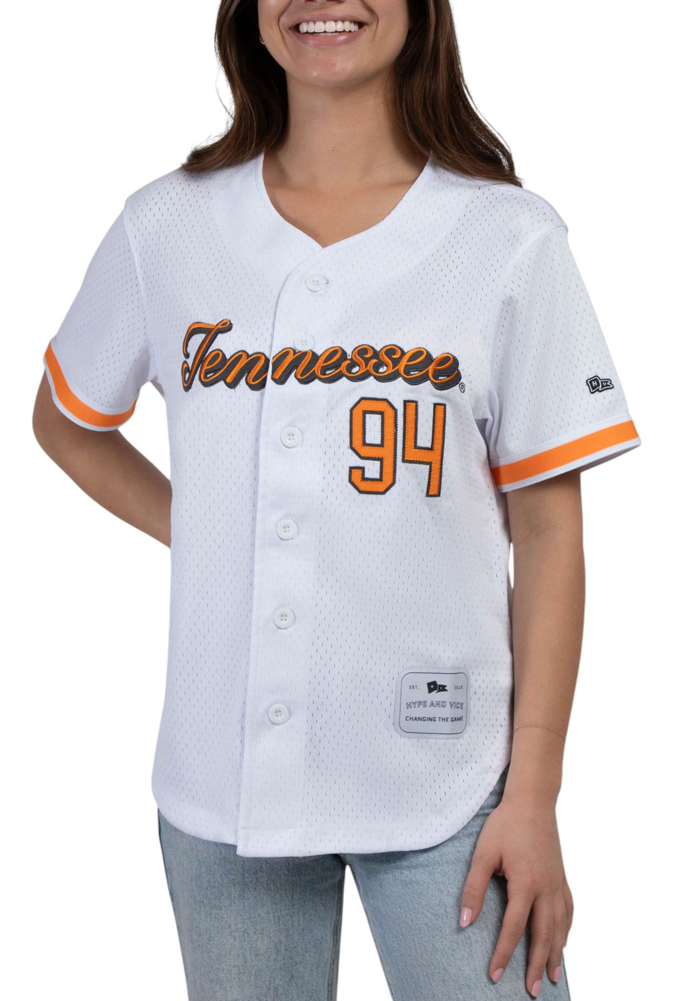 Hype and Vice Women's Tennessee Volunteers Baseball White Jersey