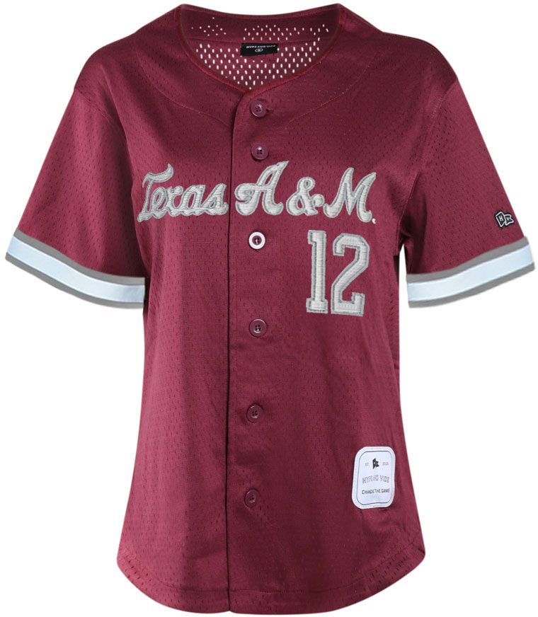 Hype and Vice Women's Texas A&amp;M Aggies Maroon Fashion Baseball Jersey