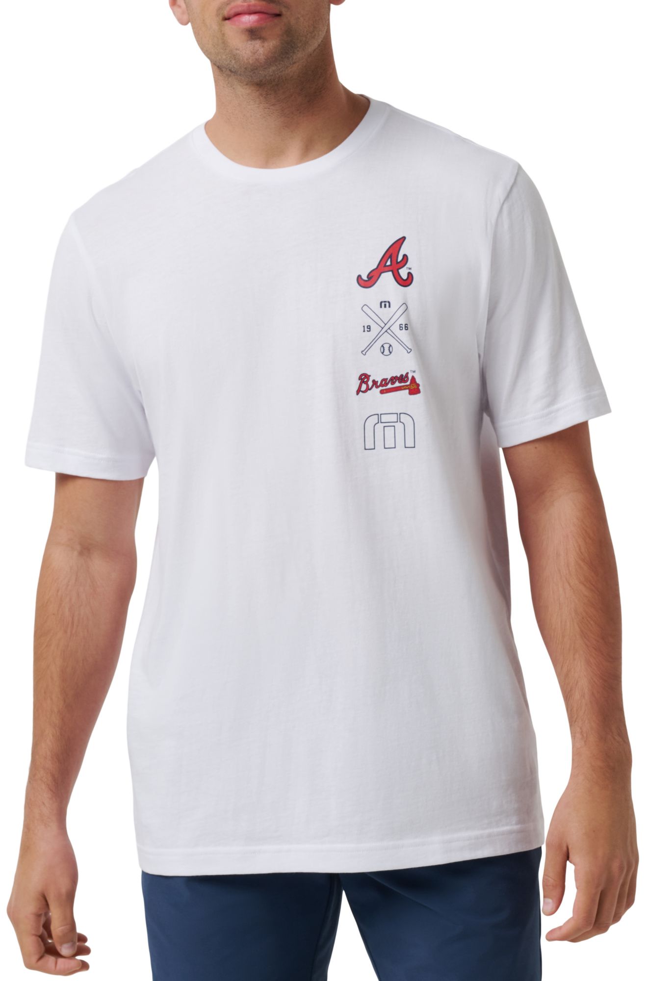 TravisMathew Men's Atlanta Braves White Sunset Slam T-Shirt