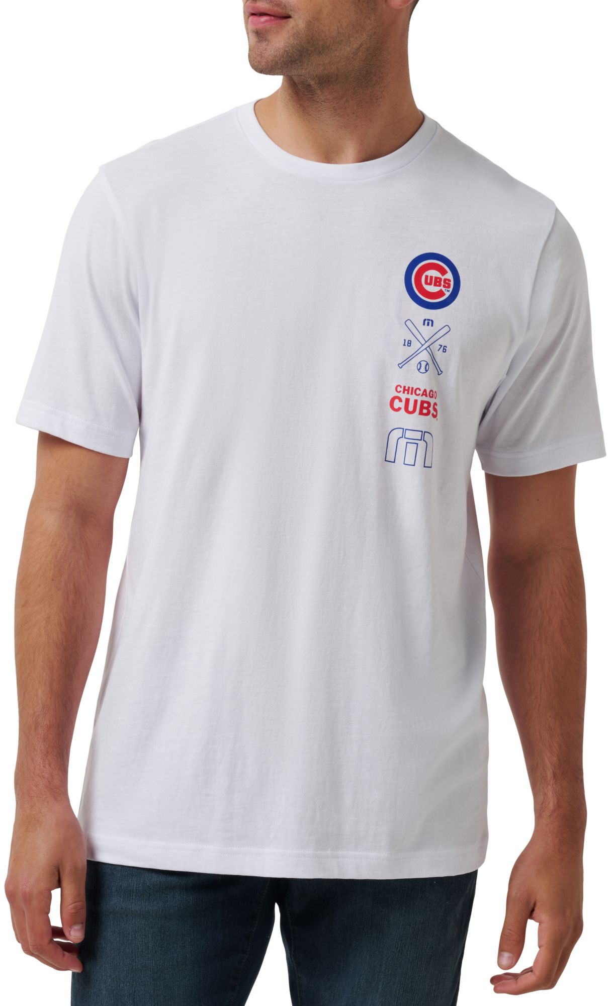 TravisMathew Men's Chicago Cubs White Sunset Slam T-Shirt
