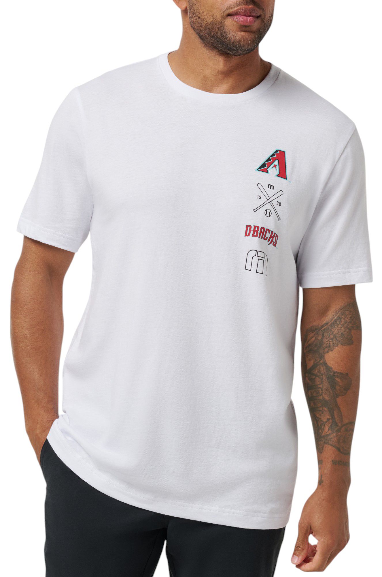 TravisMathew Men's Arizona Diamondbacks White Sunset Slam T-Shirt