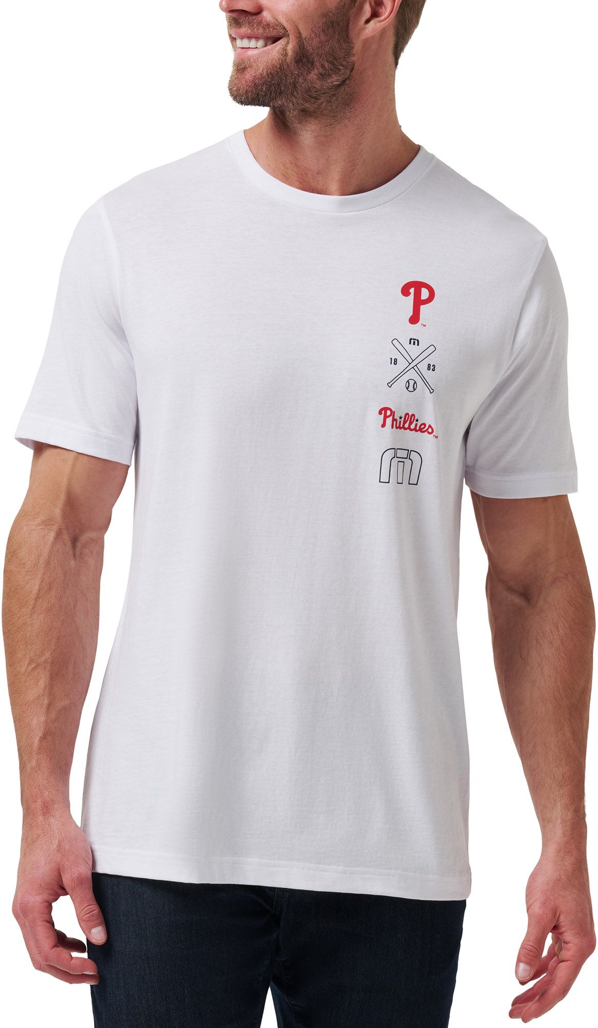 TravisMathew Men's Philadelphia Phillies White Sunset Slam T-Shirt