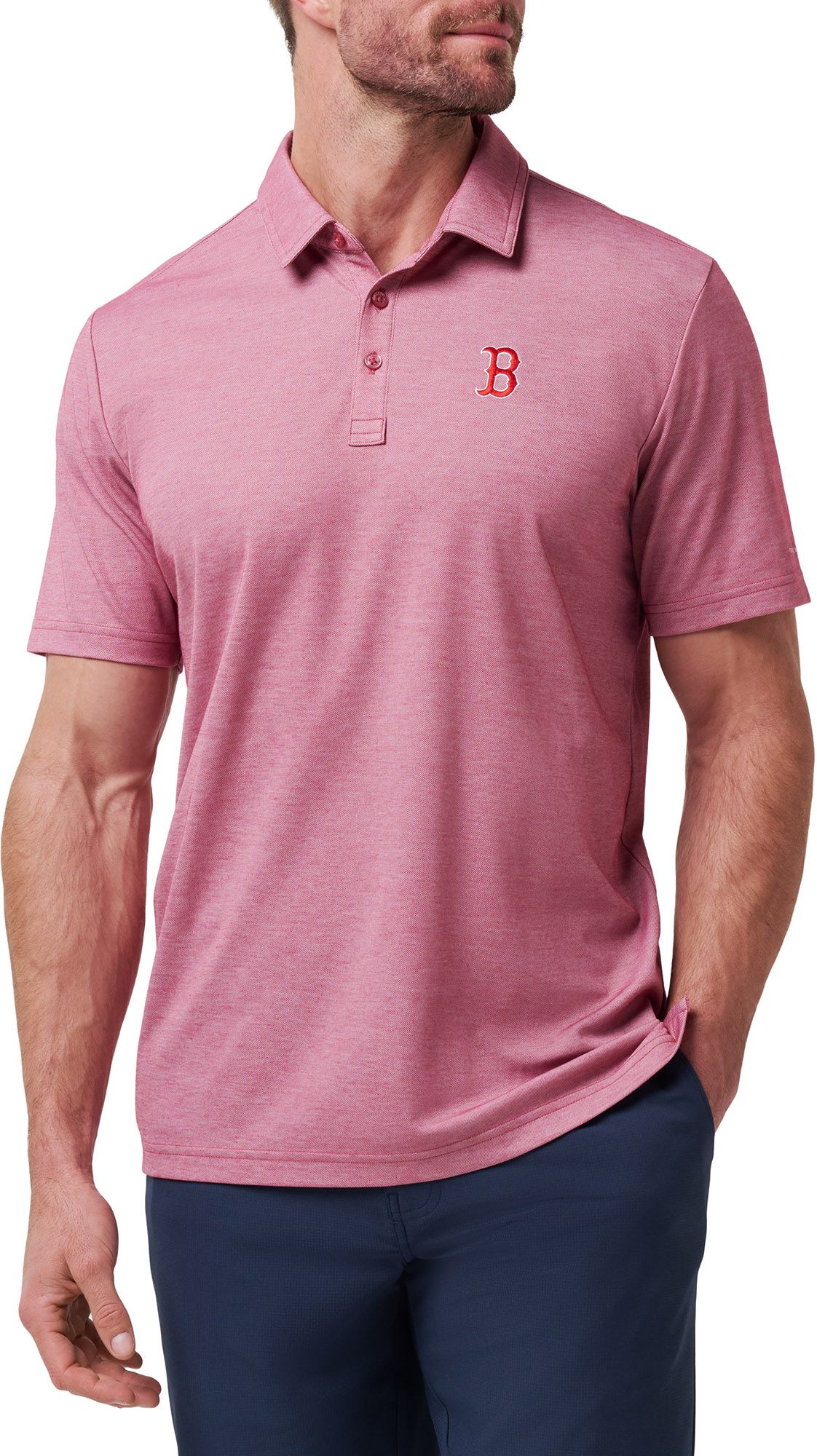 TravisMathew Men's Boston Red Sox Red Polo
