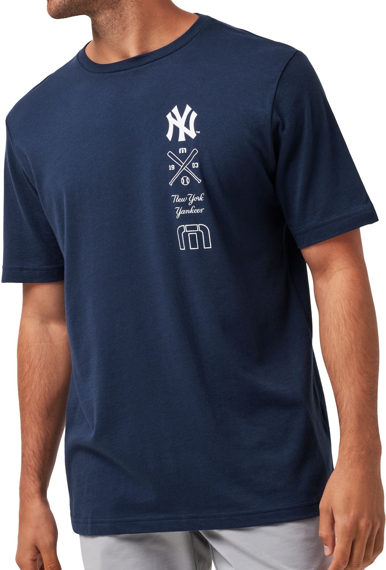 TravisMathew Men's New York Yankees Navy Sunset Slam Short Sleeve T-Shirt