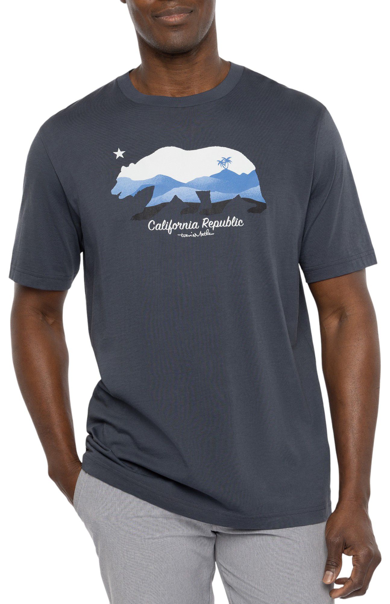 TravisMathew Men's Fog City 2.0 CA State Graphic Golf T-Shirt