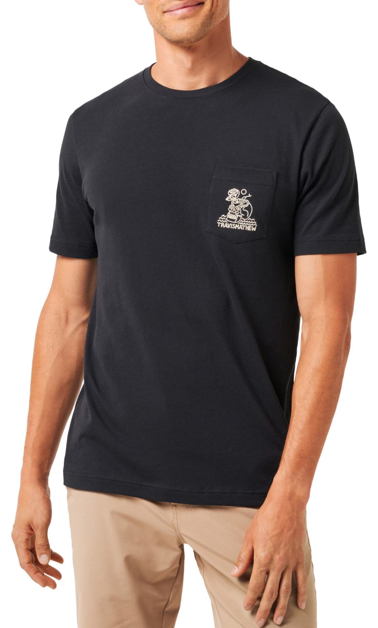 TravisMathew Men's Lost Cave Golf Pocket T-Shirt