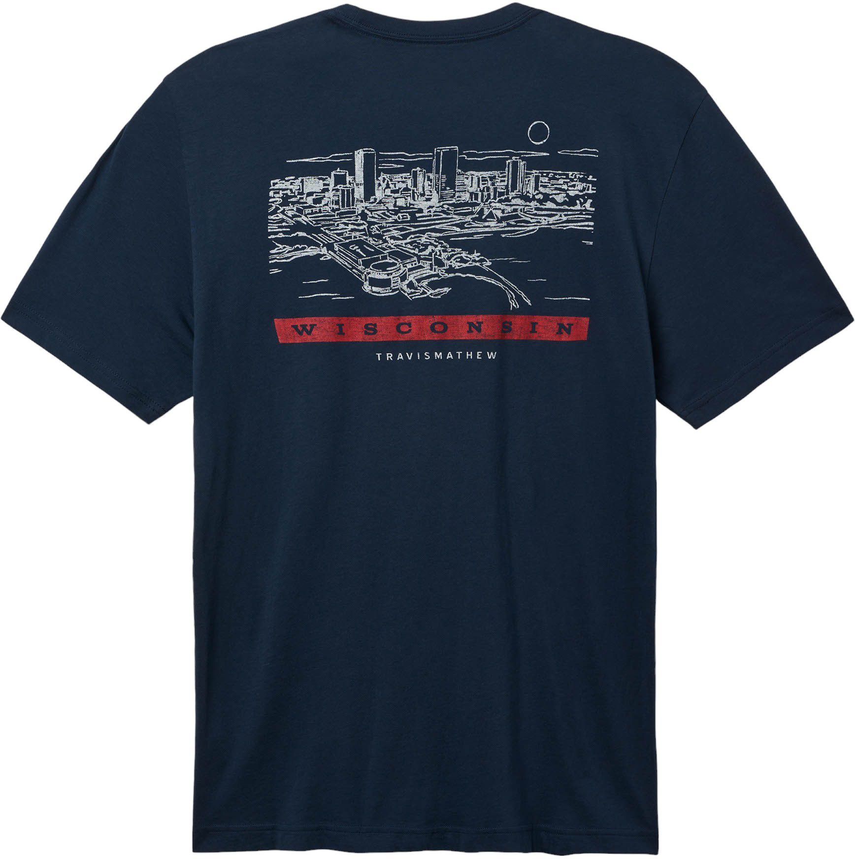 TravisMathew Men's Slick Thunder WI State Graphic Golf T-Shirt