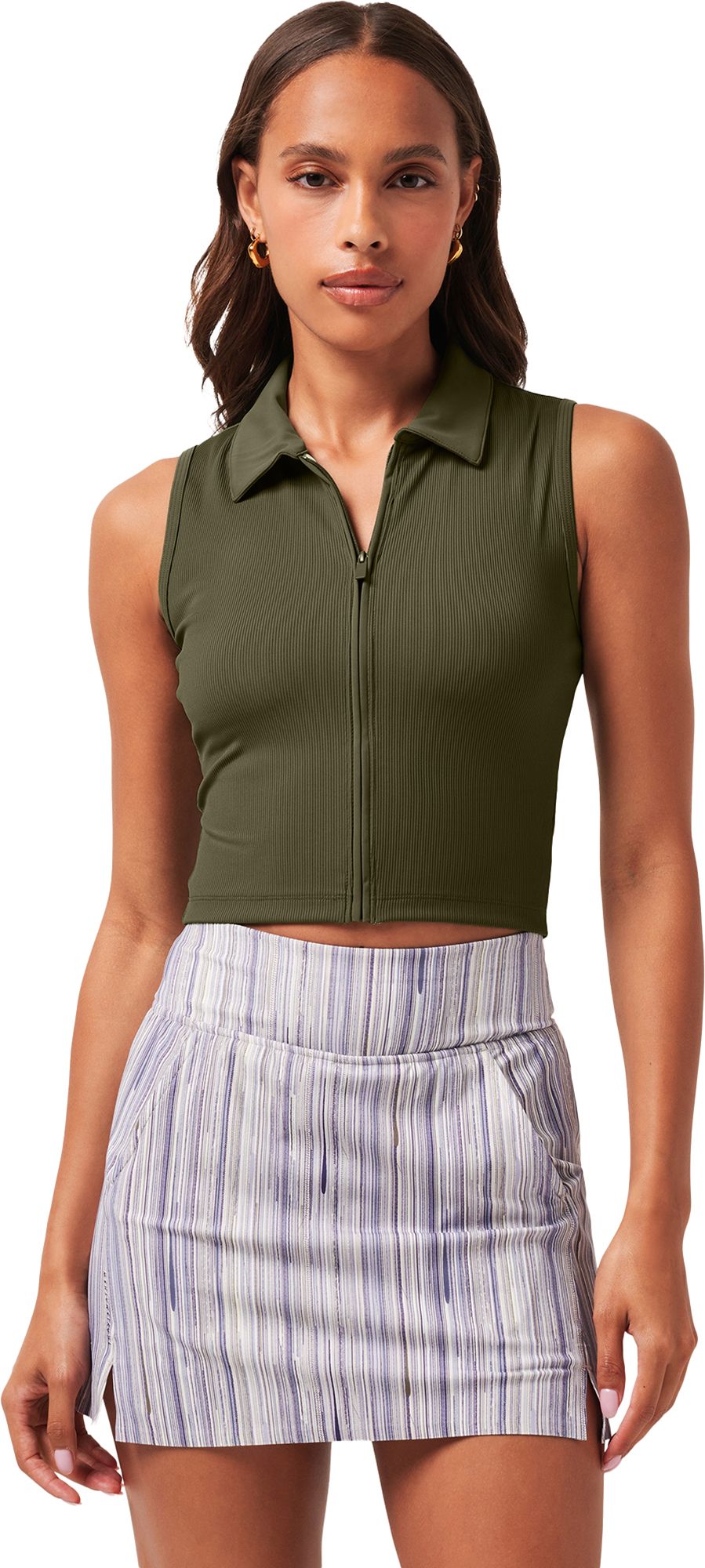 TravisMathew Women's Midline MoveKnit Sleeveless Golf Polo