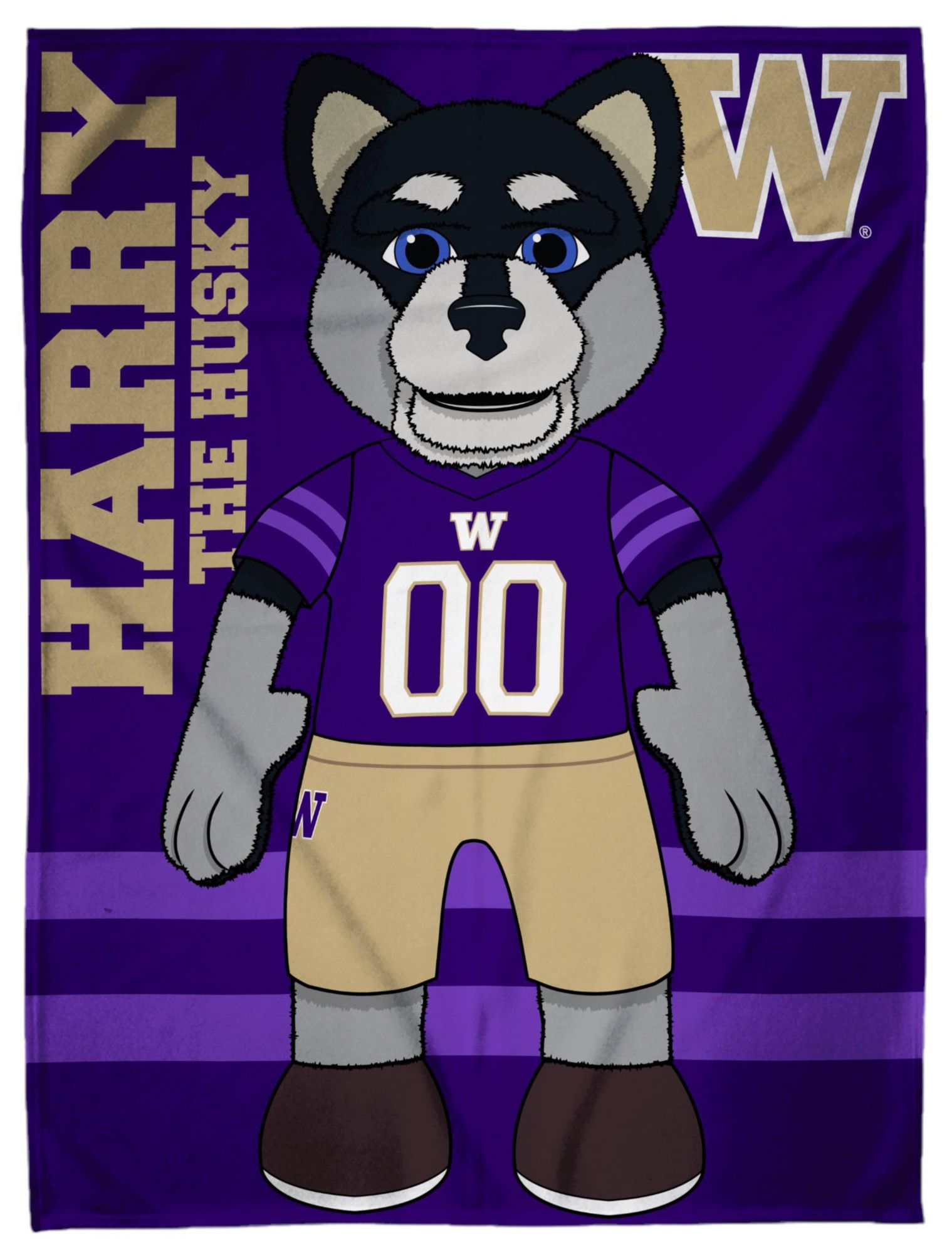 Uncanny Brands Washington Huskies Harry Blanket