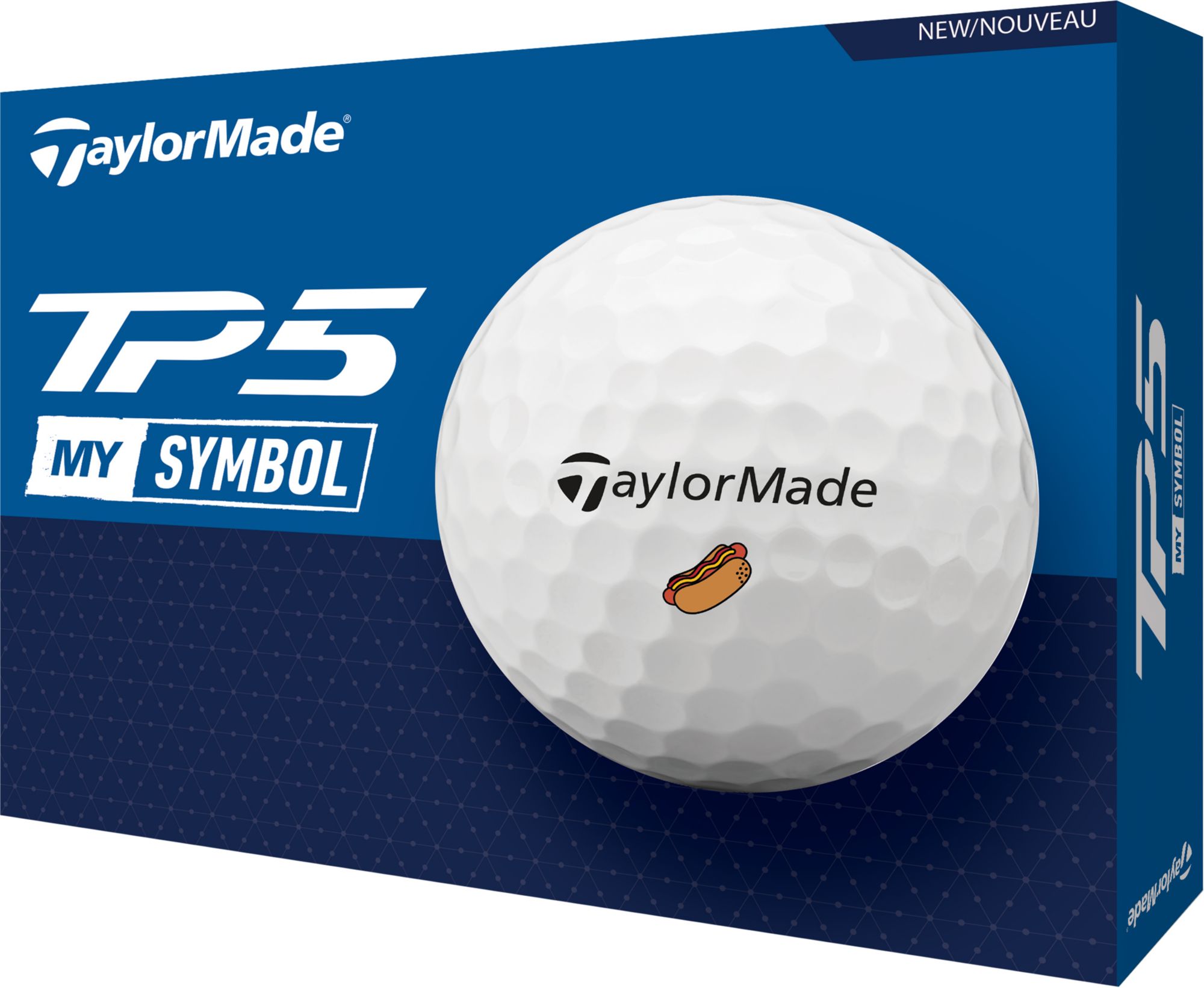 TaylorMade 2024 TP5 MySymbol Hot Dog Golf Balls