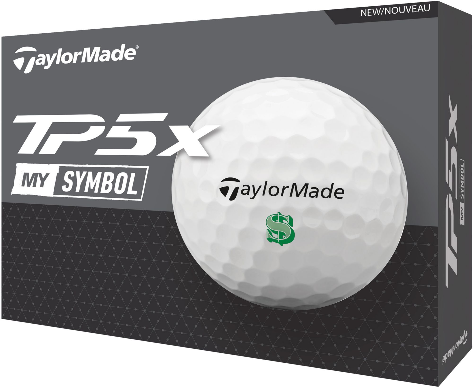 TP5x MySymbol Dollar Sign 2024 Golf Balls, White - TaylorMade