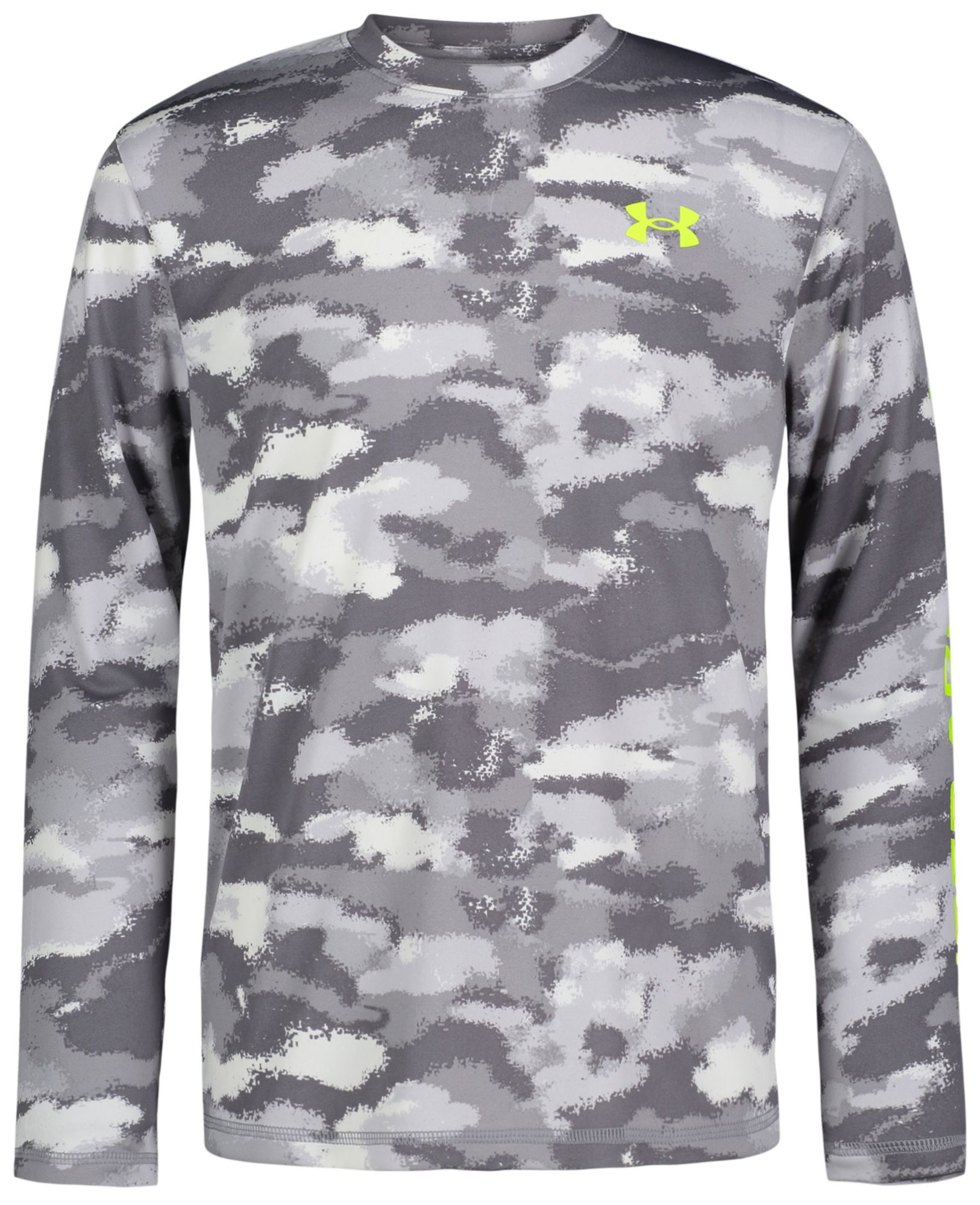 Under Armour Boys' Dissolve Camo Logo UPF Long Sleeve Shirt