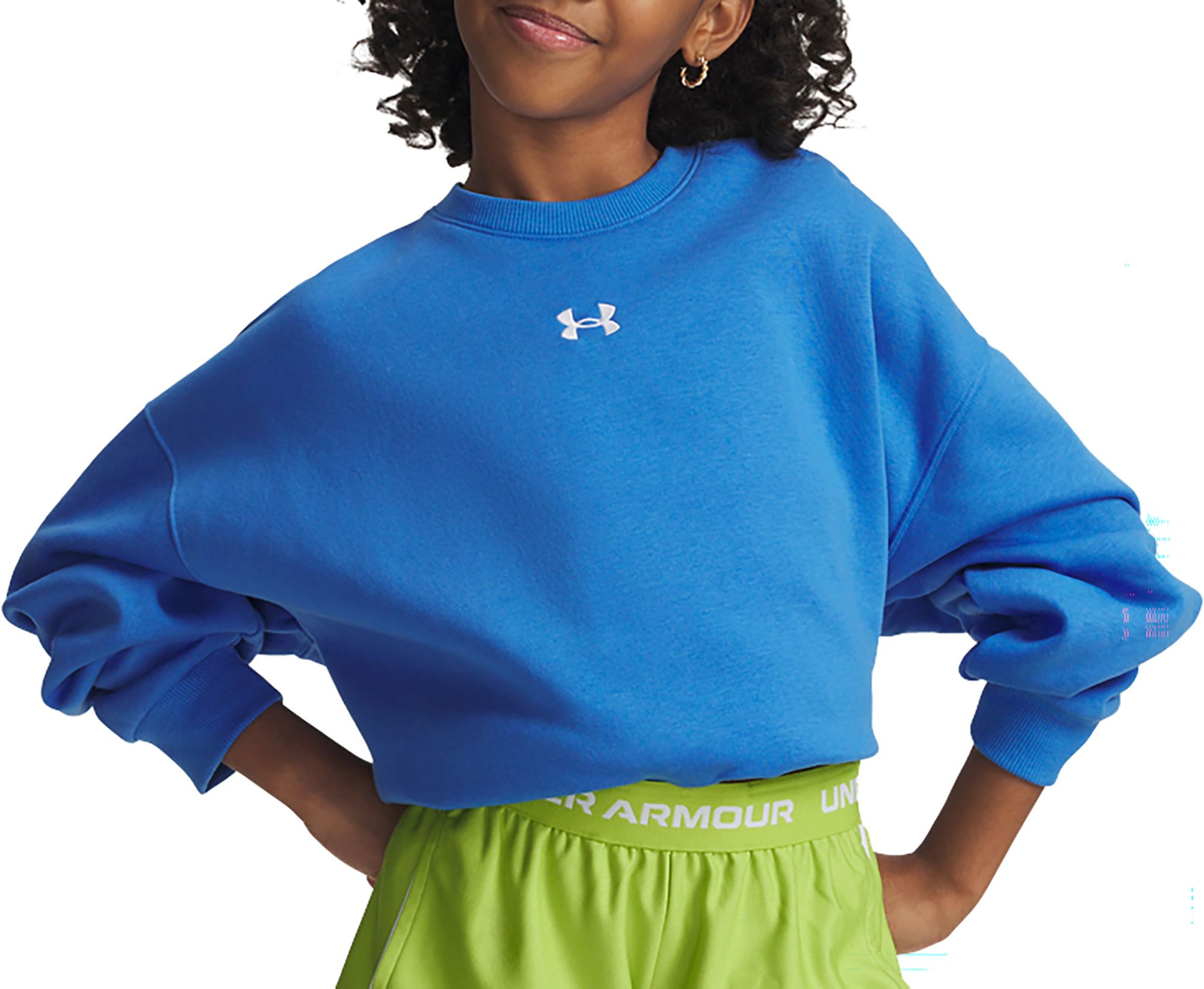 Under Armour Girls' UA Rival Fleece Oversized Crewneck
