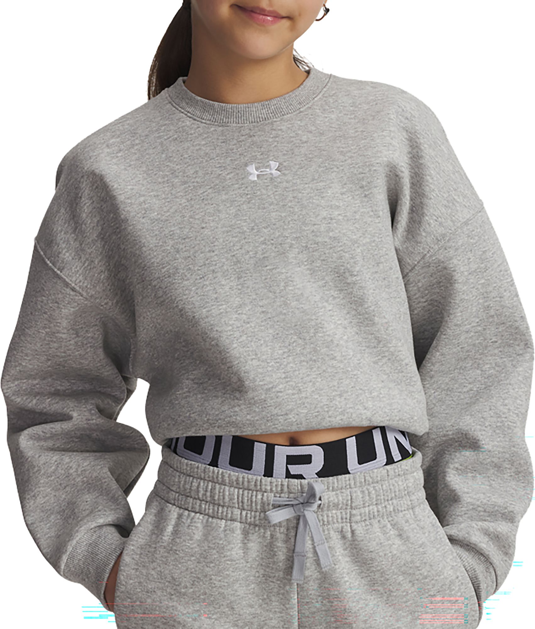 Under Armour Girls' UA Rival Fleece Oversized Crewneck