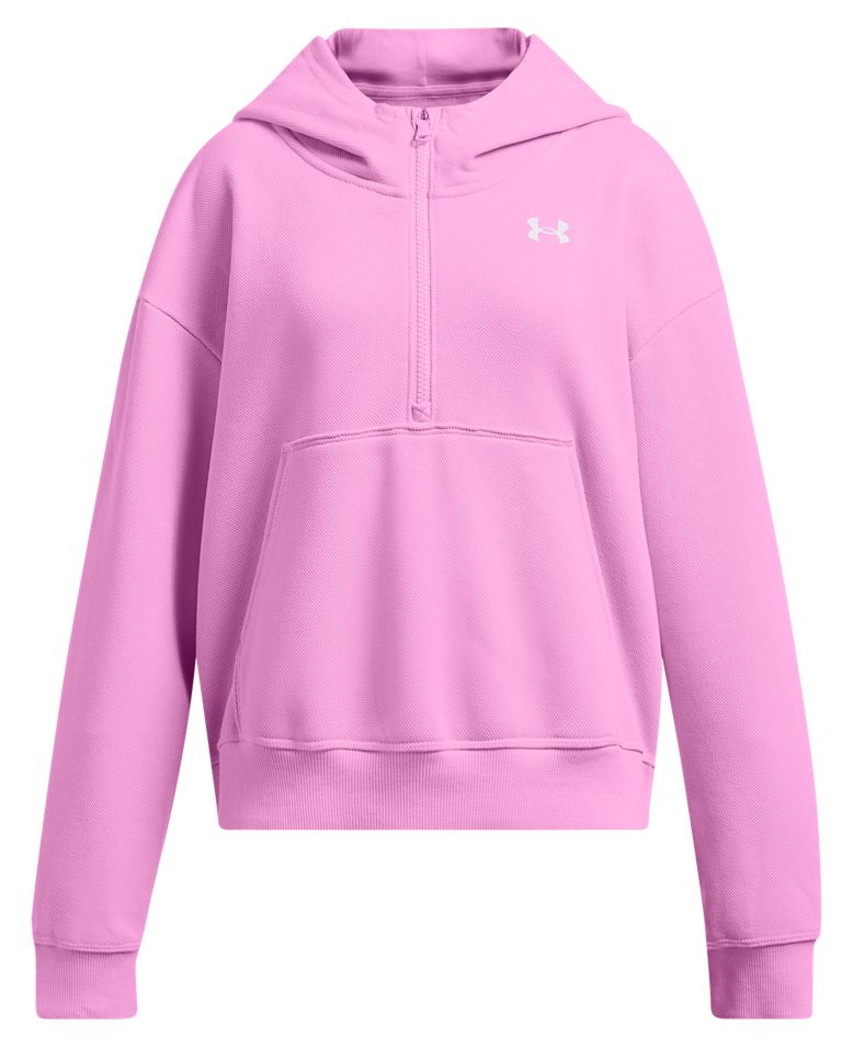 Under Armour Girls' UA Rival Fleece Textured 1/2-Zip Pullover