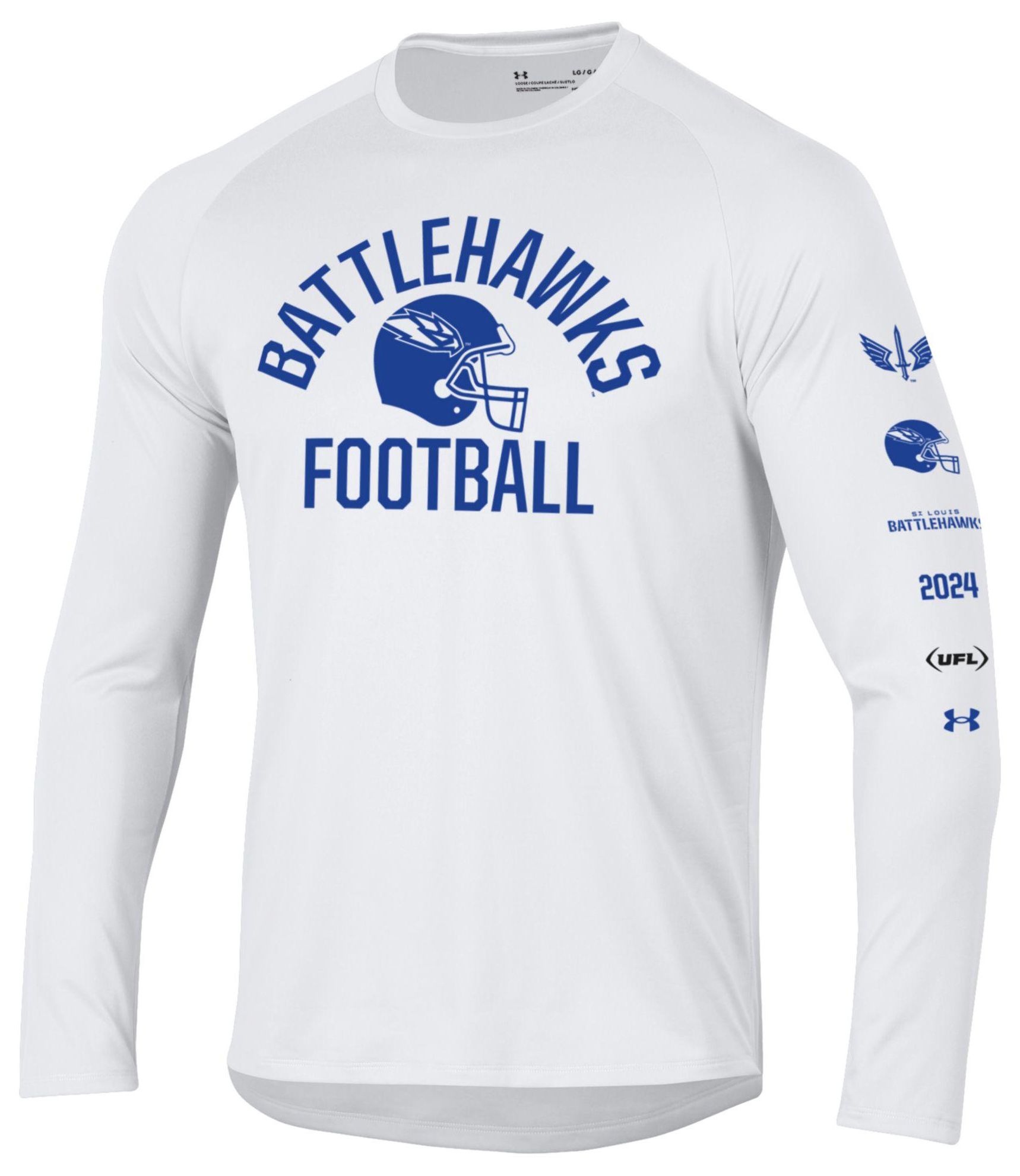 Under Armour Men's UFL St. Louis Battlehawks Tech White Long Sleeve T-Shirt