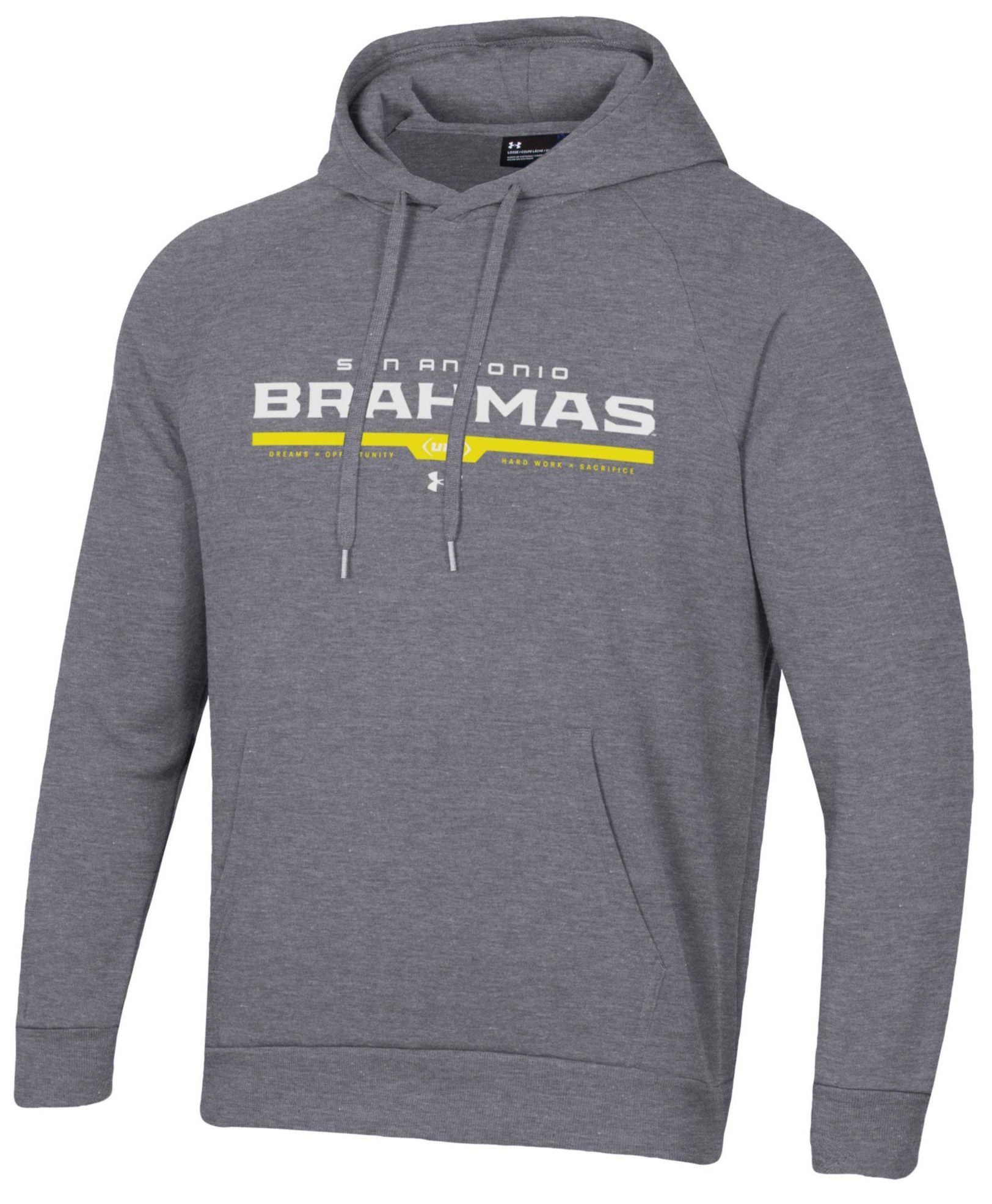 Under Armour Men's UFL San Antonio Brahmas Wordmark Carbon Heather Hoodie