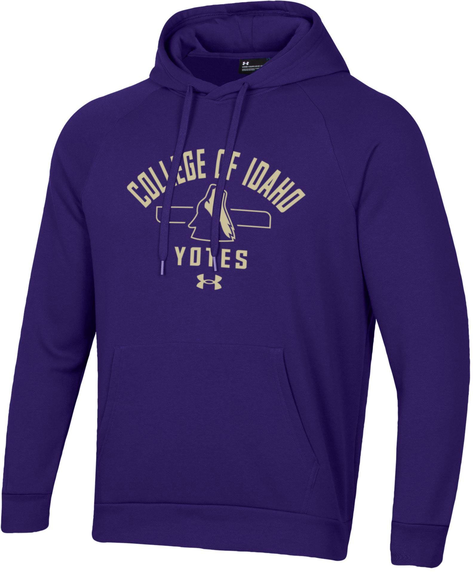 Under Armour Men's College of Idaho Yotes Purple All Day Fleece Hoodie